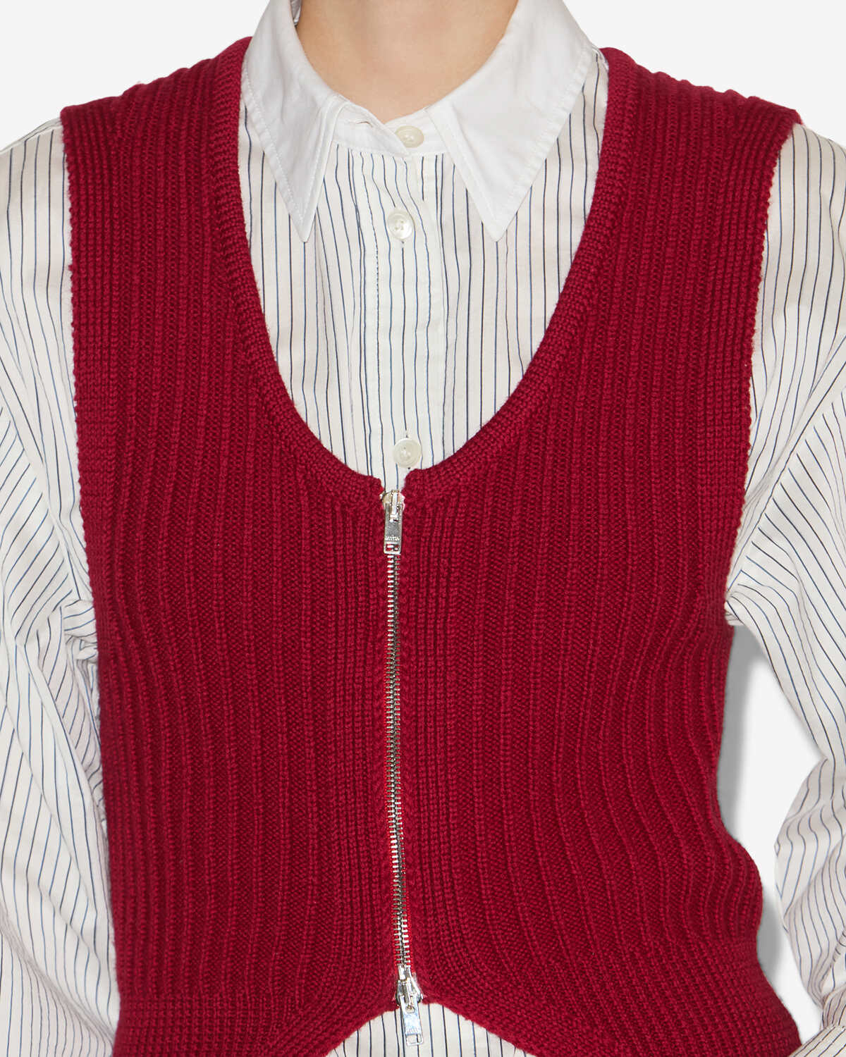 Devima vest Woman Deep red 2
