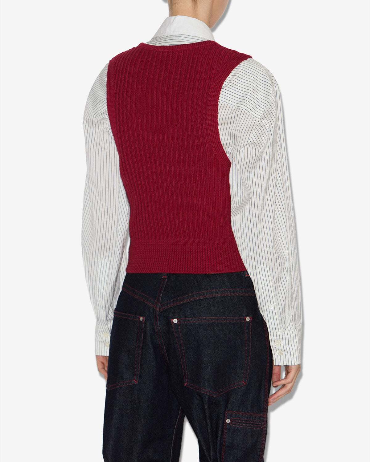 Devima vest Woman Deep red 3