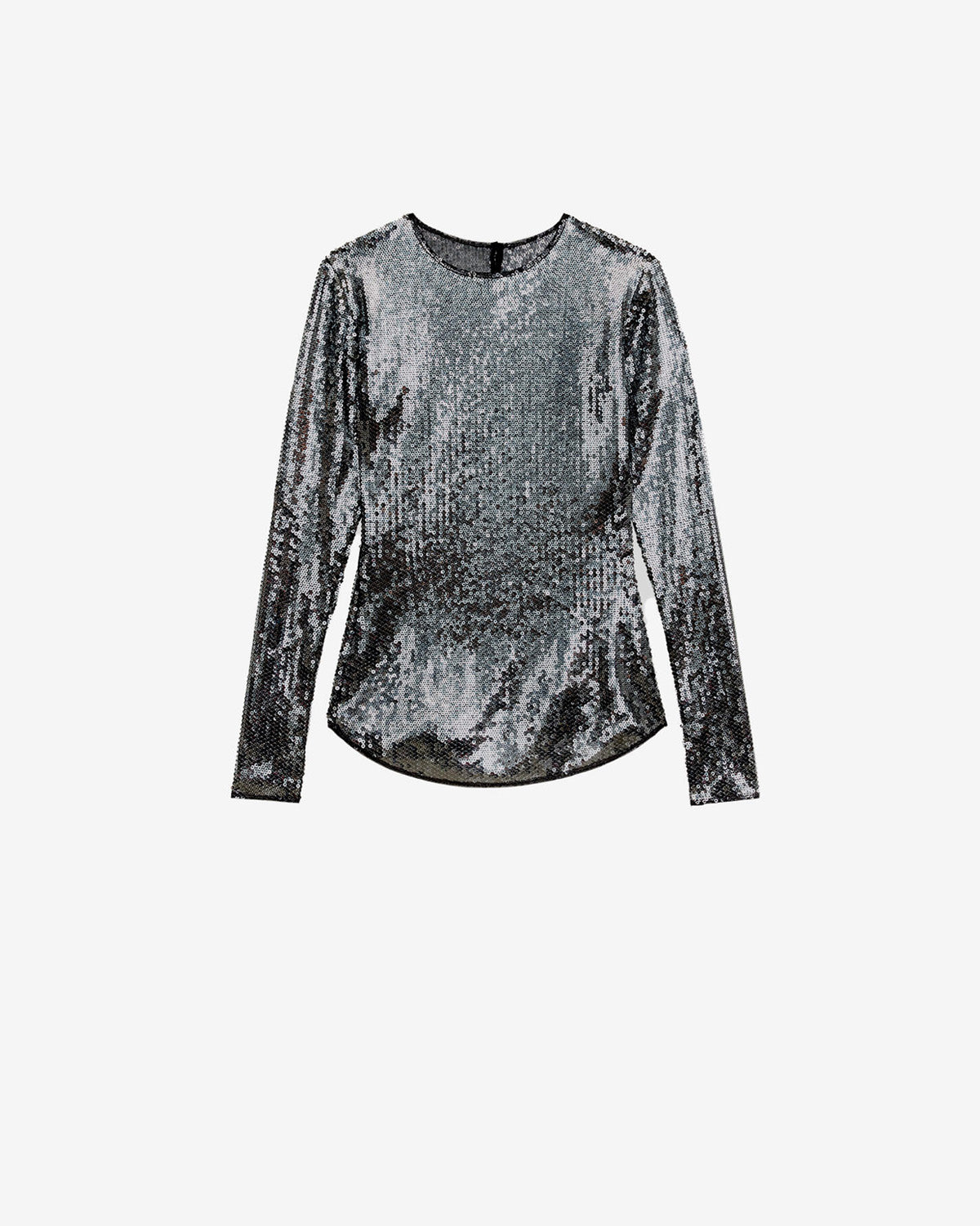 Langarmtop hilda mit pailletten - Gun metal - Woman - 4