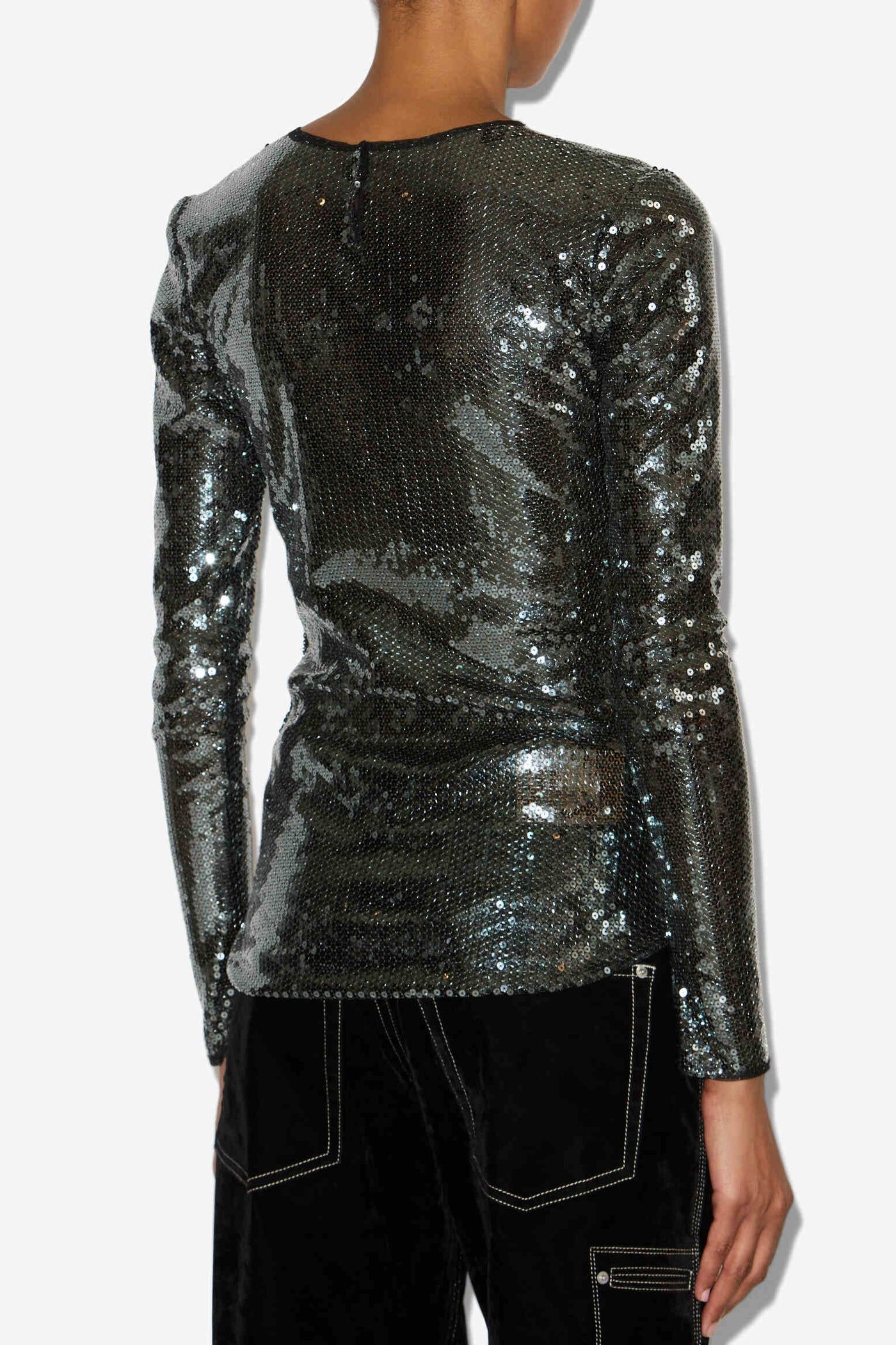 Hilda スパンコール付き 長袖 トップ - Gun metal - Woman - 4