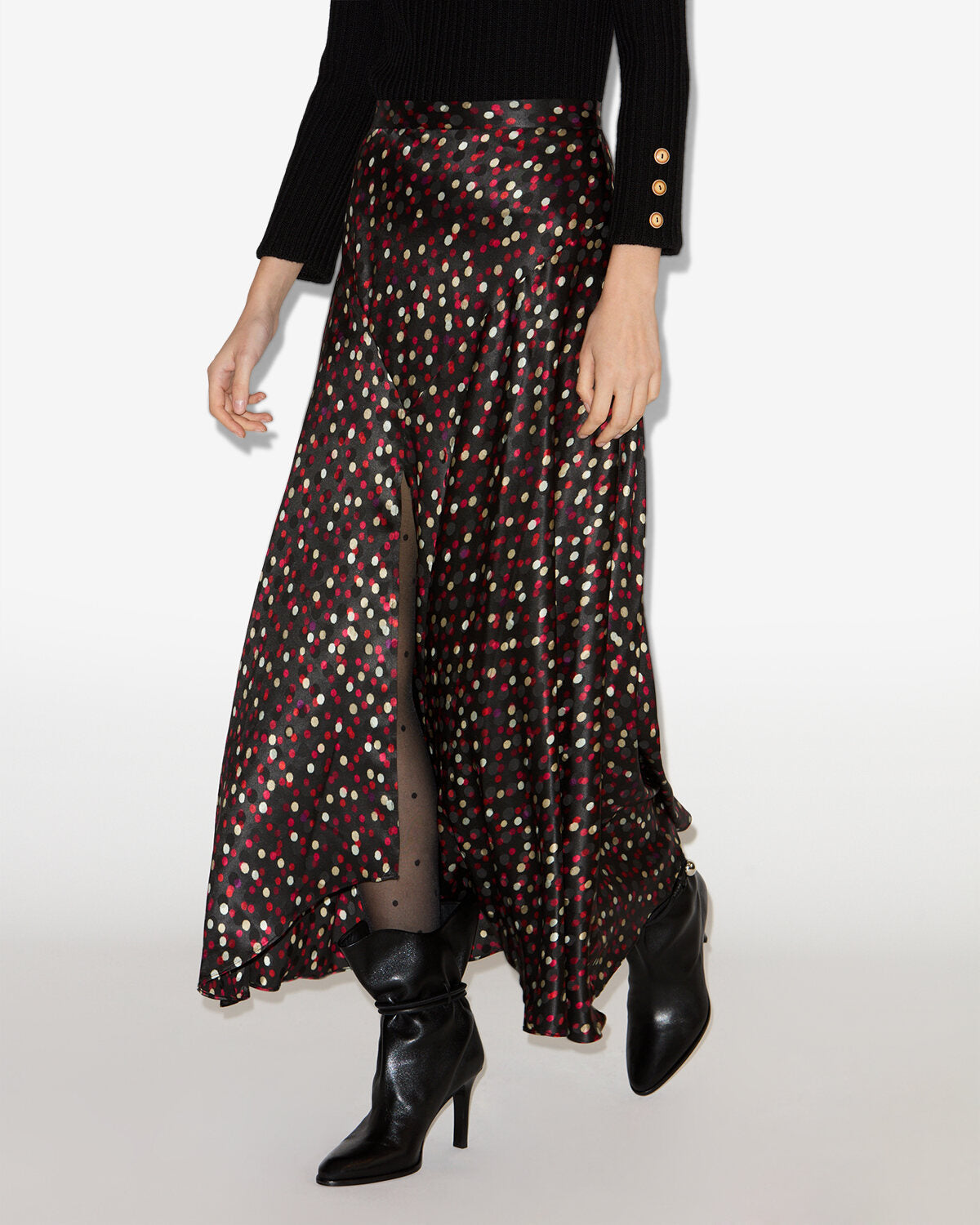 Sakura skirt Woman Black-red 4