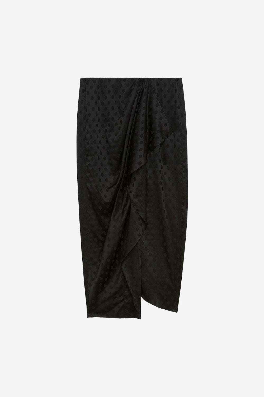 Falda larga breen de seda - Negro - Woman - 1