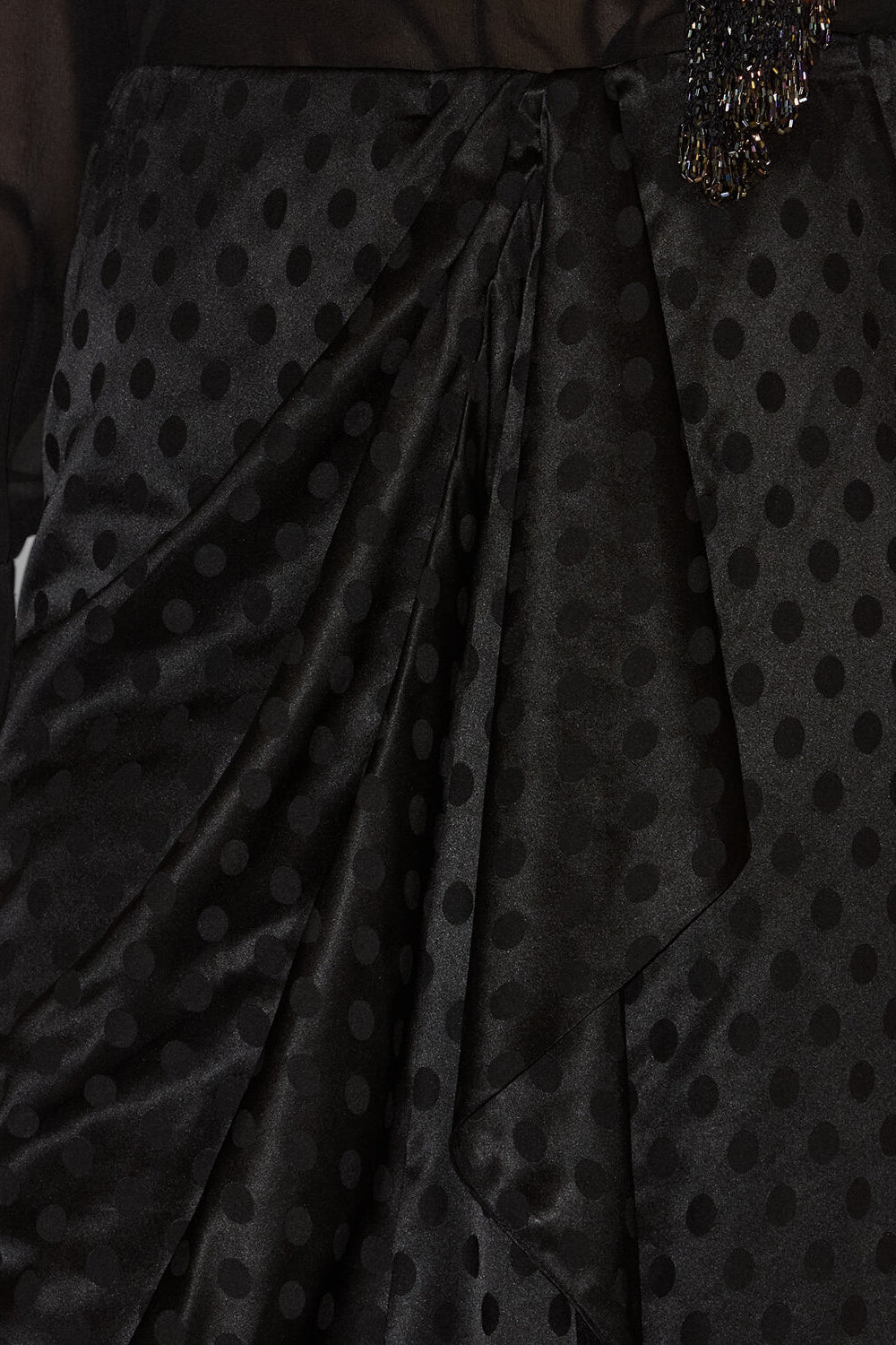 Falda larga breen de seda - Negro - Woman - 3