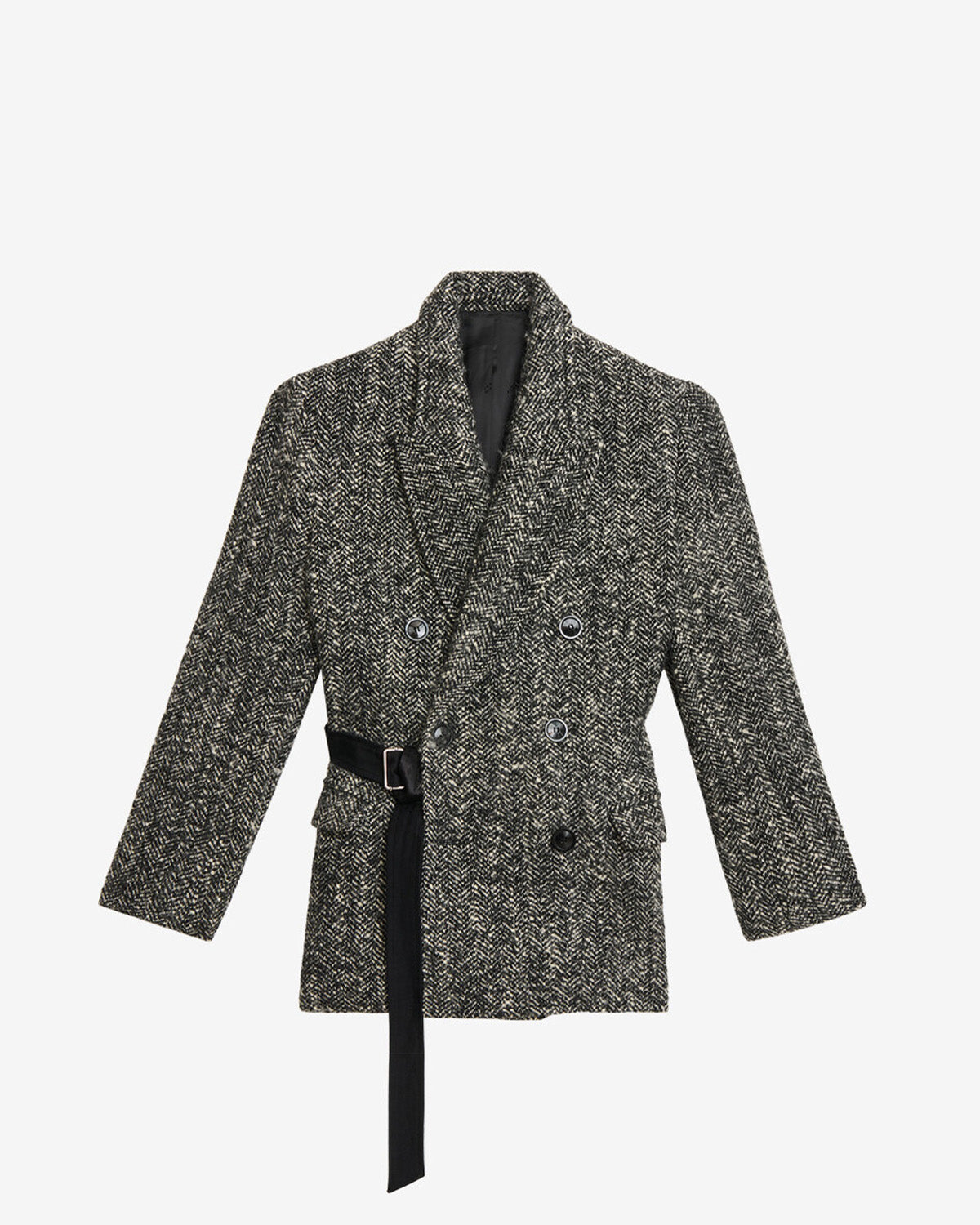 Mantel ezzia Woman Black and ecru 4
