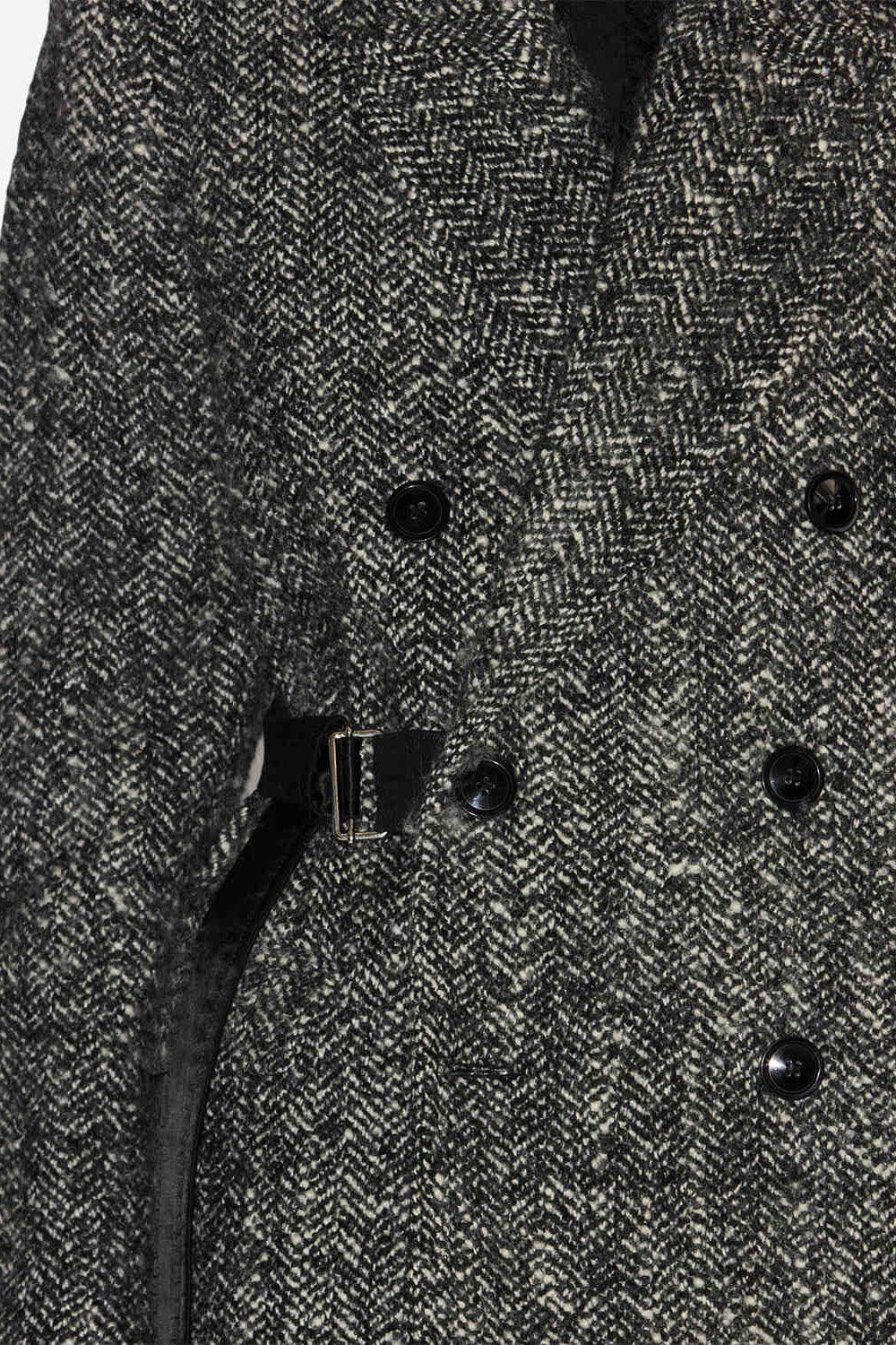 Veste courte ezzia en laine vierge - Noir et écru - Woman - 3