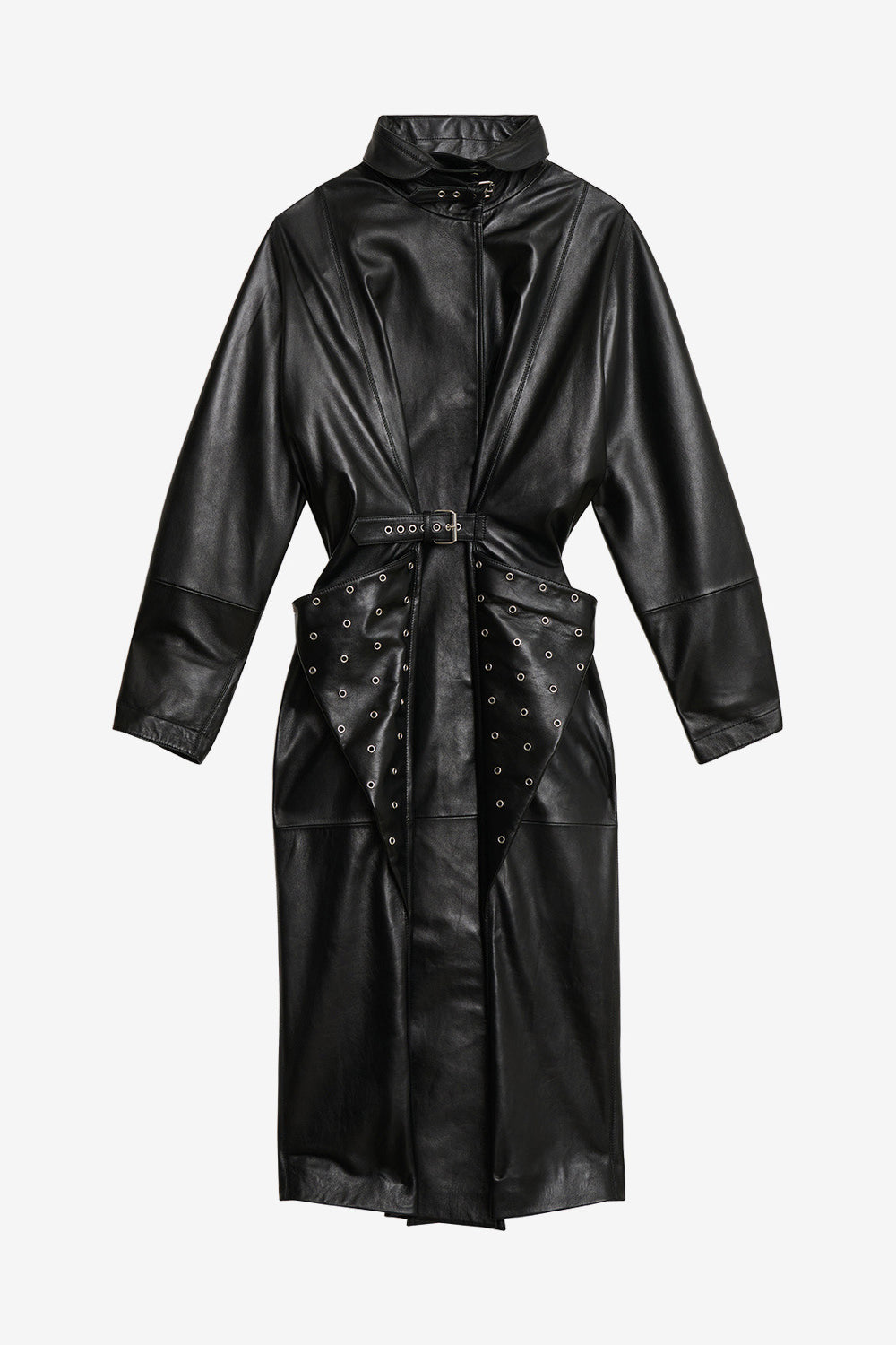 Cappotto cesira in pelle - Nero - Woman - 1