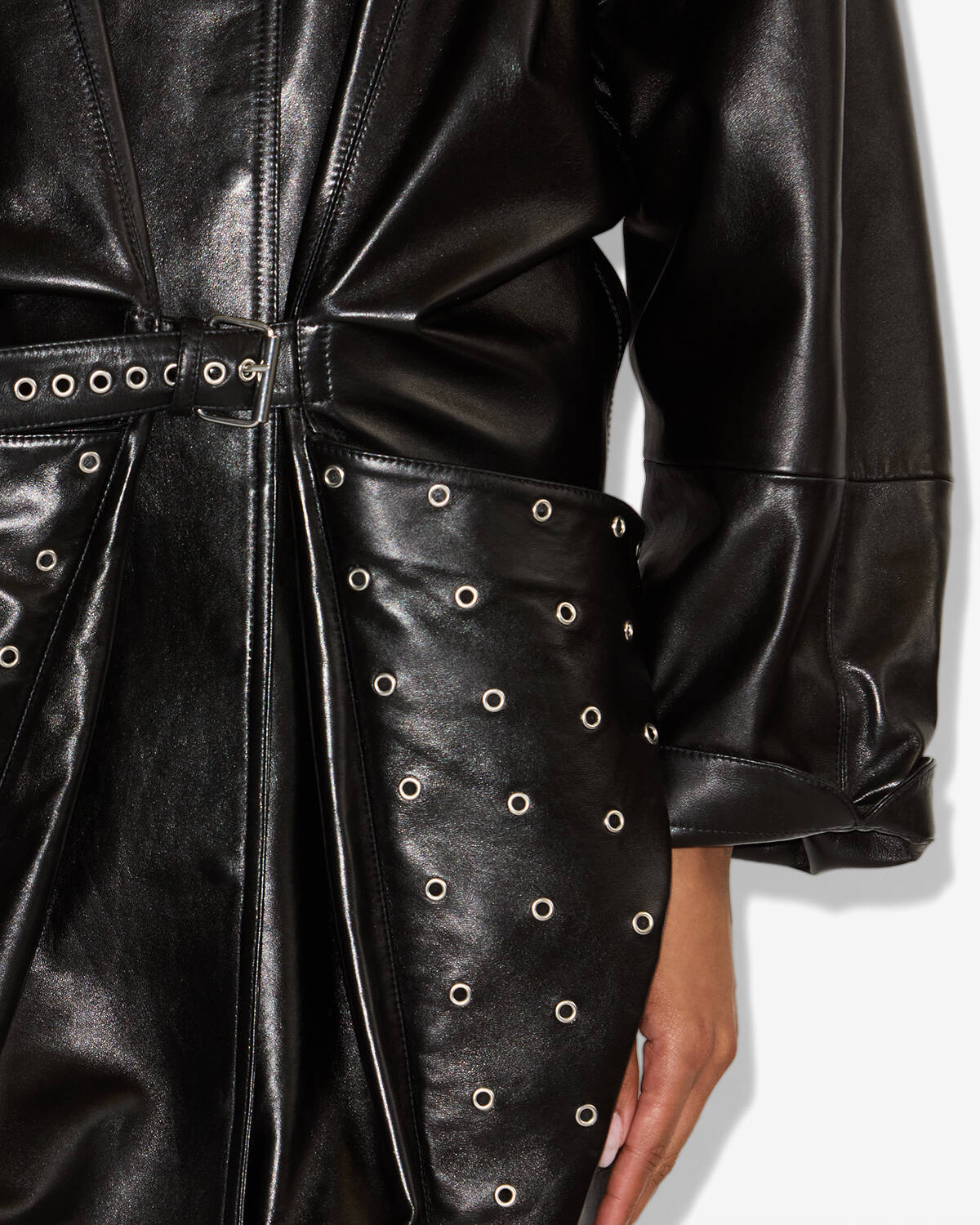 Cappotto cesira in pelle - Nero - Woman - 2