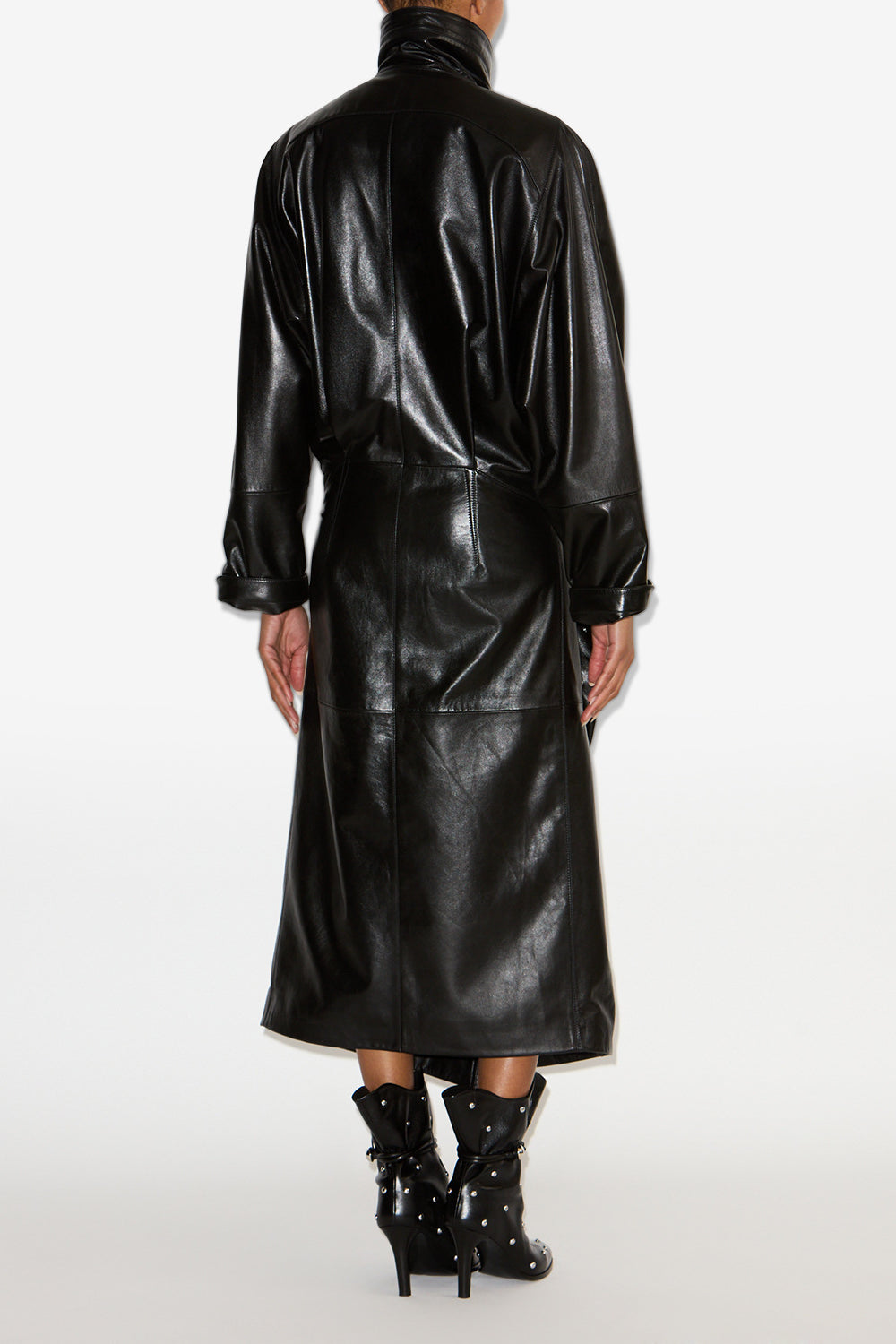 Cappotto cesira in pelle - Nero - Woman - 5