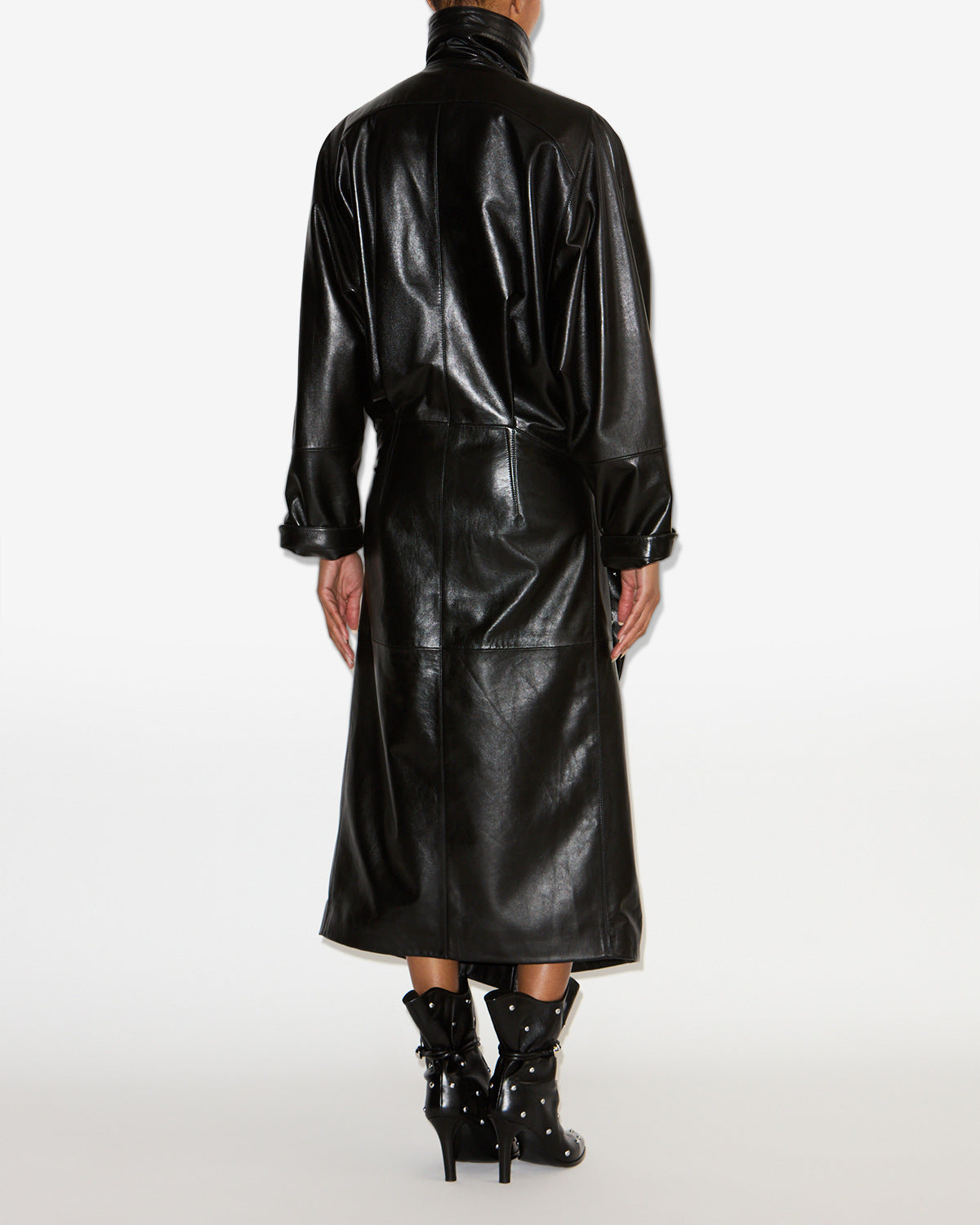 Cappotto cesira in pelle - Nero - Woman - 4