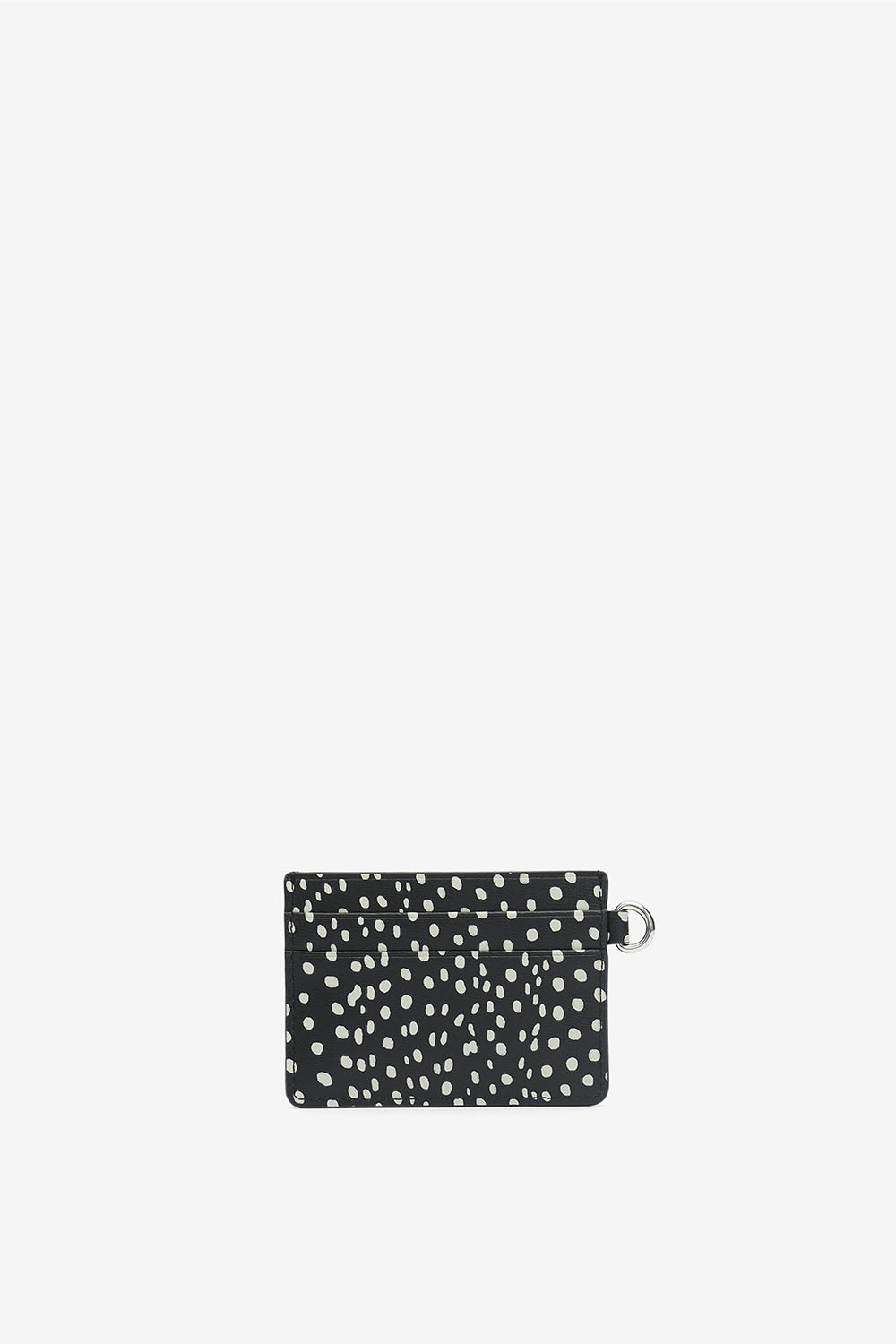 Card holder レザー カードホルダー - Black and ecru - Woman - 2