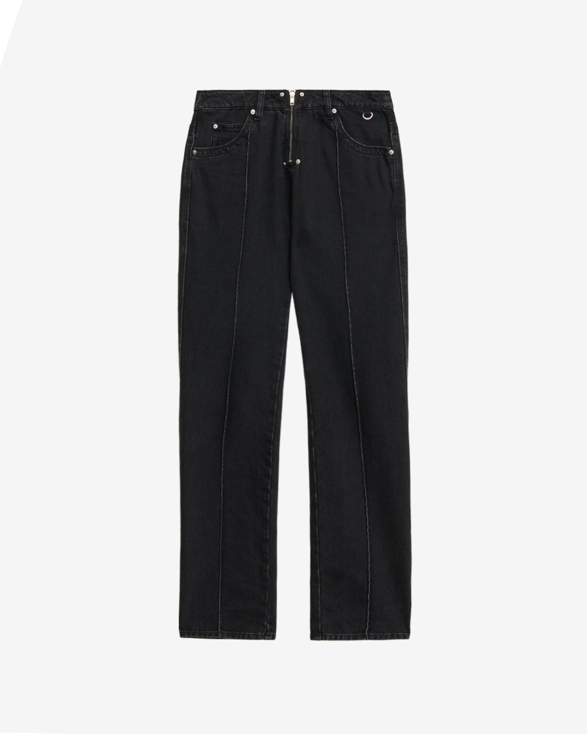 Jeans a gamba dritta in denim silviana - Nero - Woman - 5