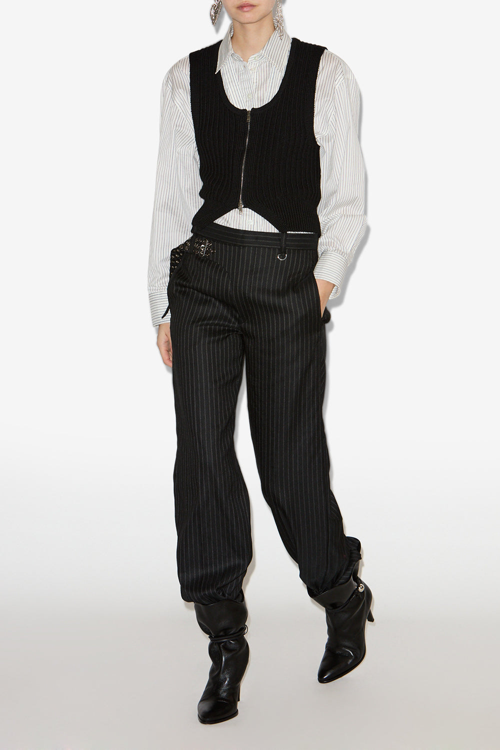 Pantalón de traje de lana virgen noanne - Negro - Woman - 2