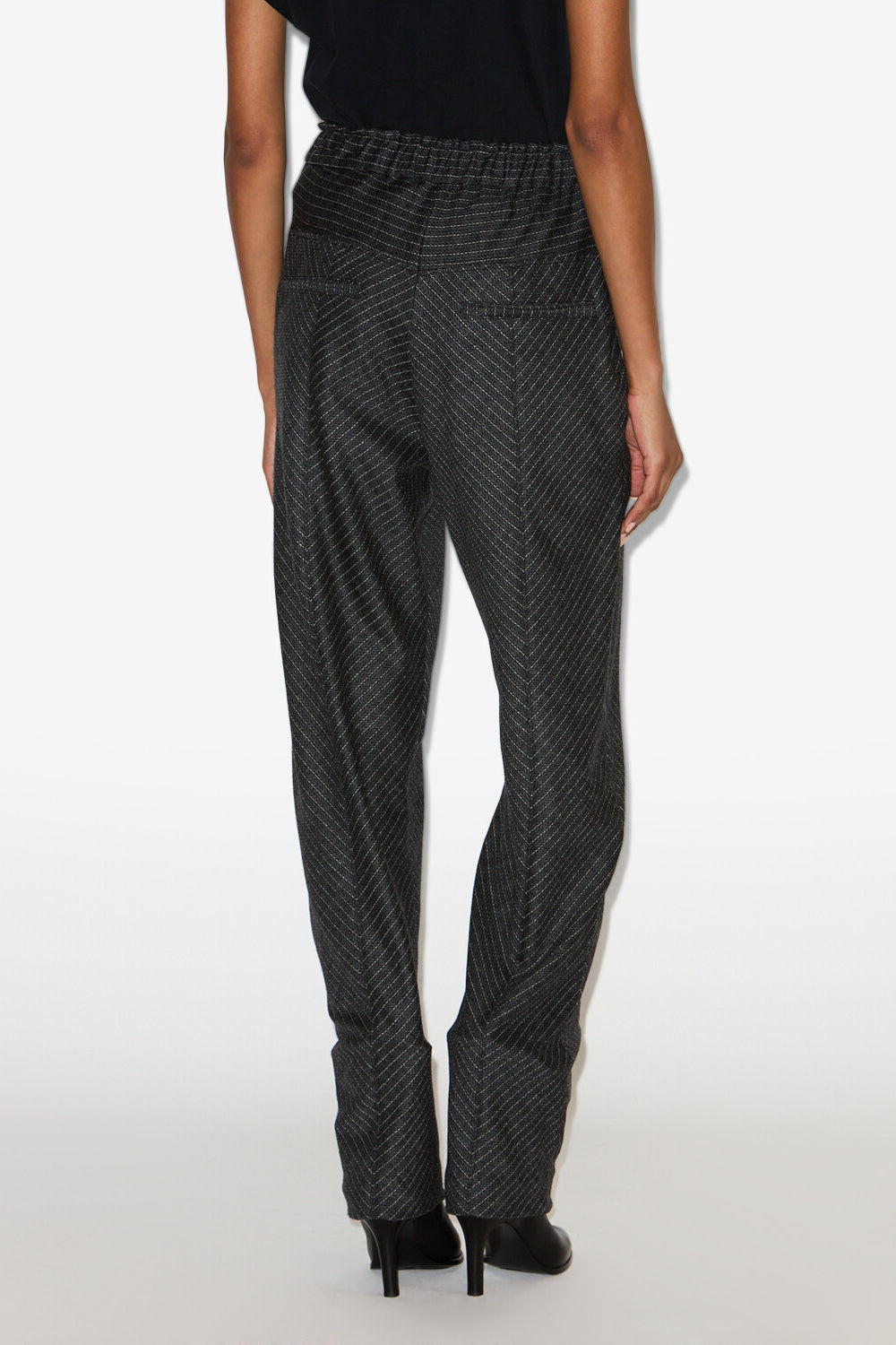 Rakia ヴァージンウール タック入りパンツ - Anthracite - Woman - 5