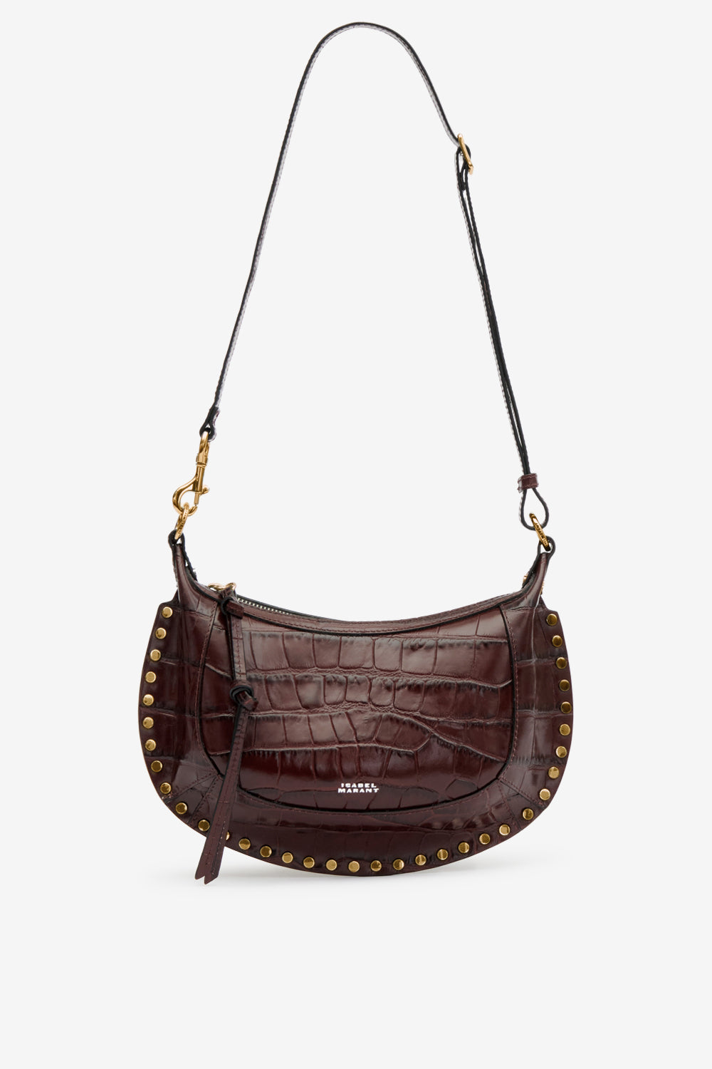 Borsetta in pelle di vitello scamosciata oskan moon - Bordeaux - Woman - 5