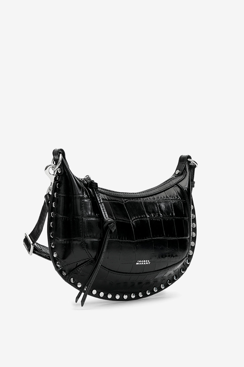 Sac porté épaule oskan moon en cuir - Noir et argenté - Woman - 5