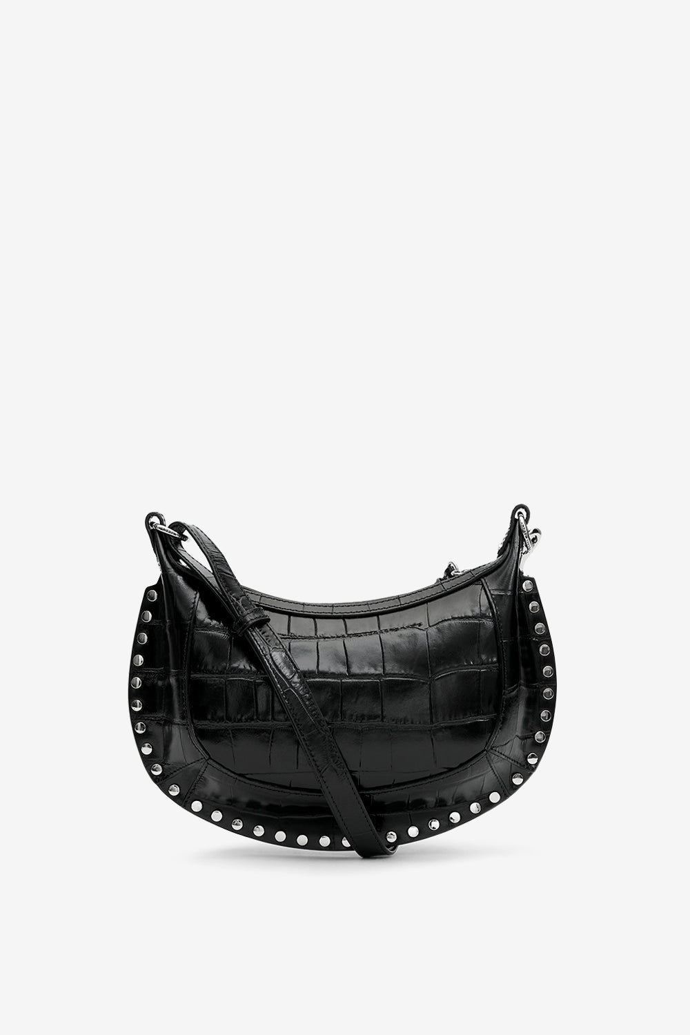 Sac porté épaule oskan moon en cuir - Noir et argenté - Woman - 2