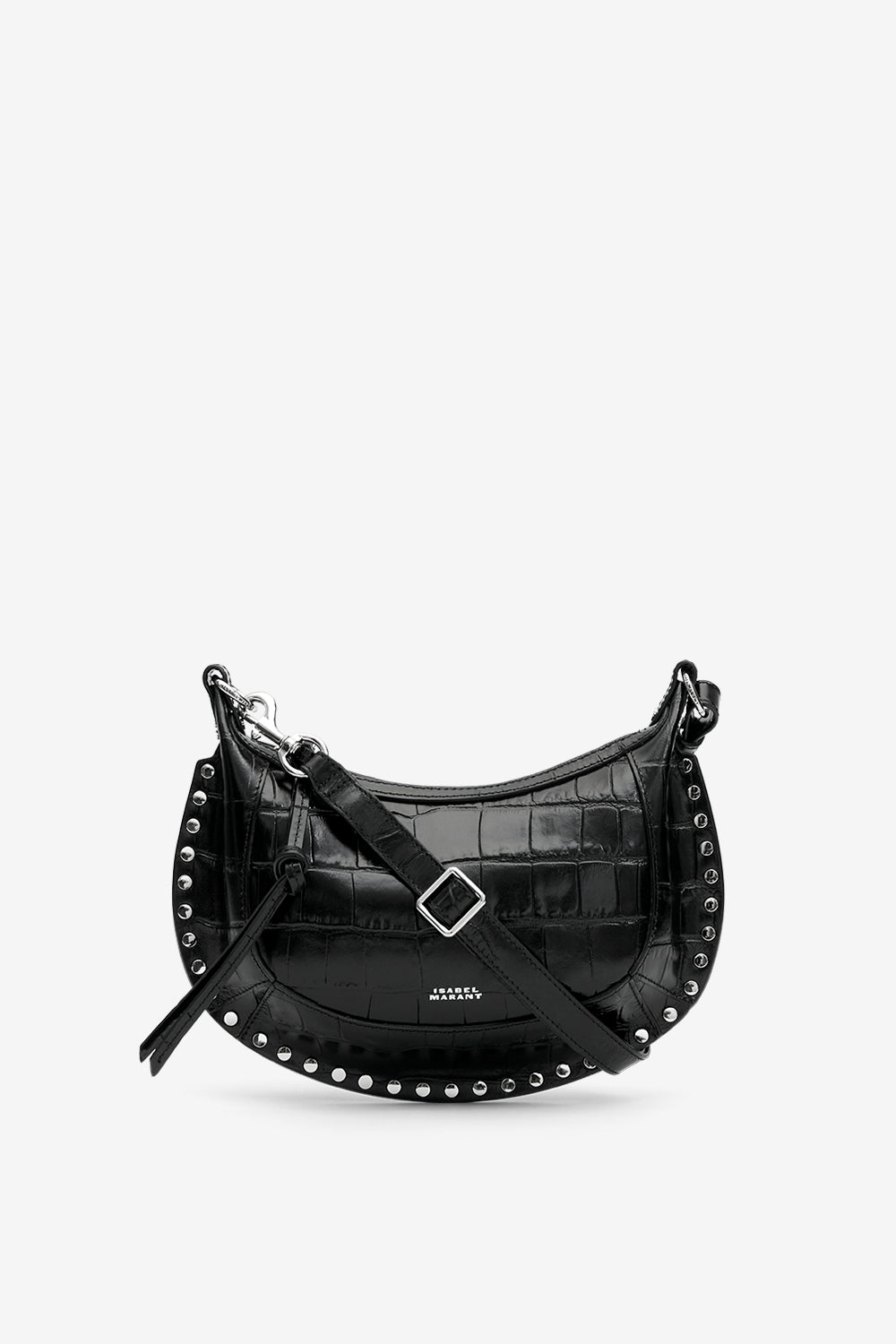 Sac porté épaule oskan moon en cuir - Noir et argenté - Woman - 1