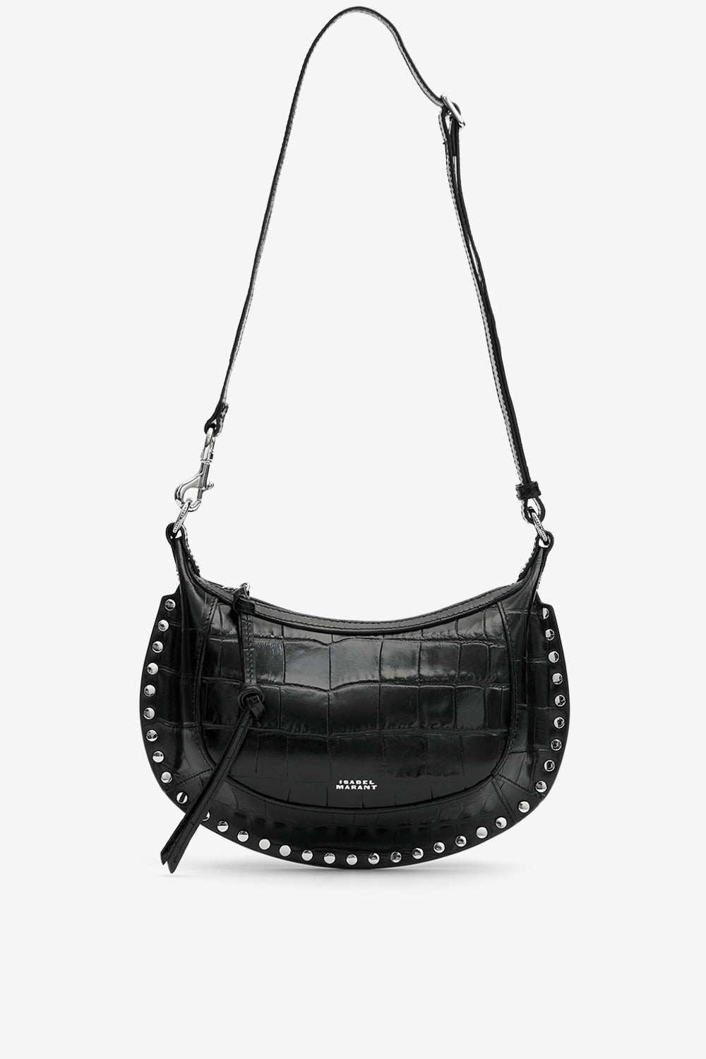 Sac porté épaule oskan moon en cuir - Noir et argenté - Woman - 6