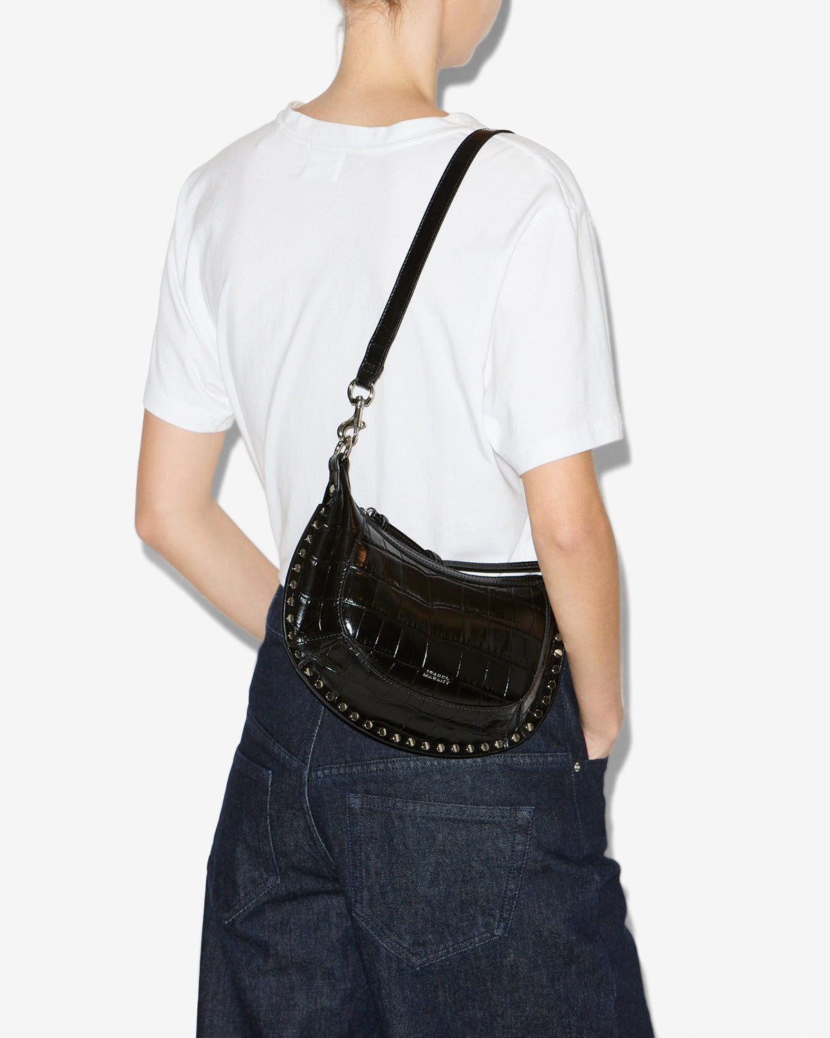 Schultertasche oskan moon Woman Black and silver 2