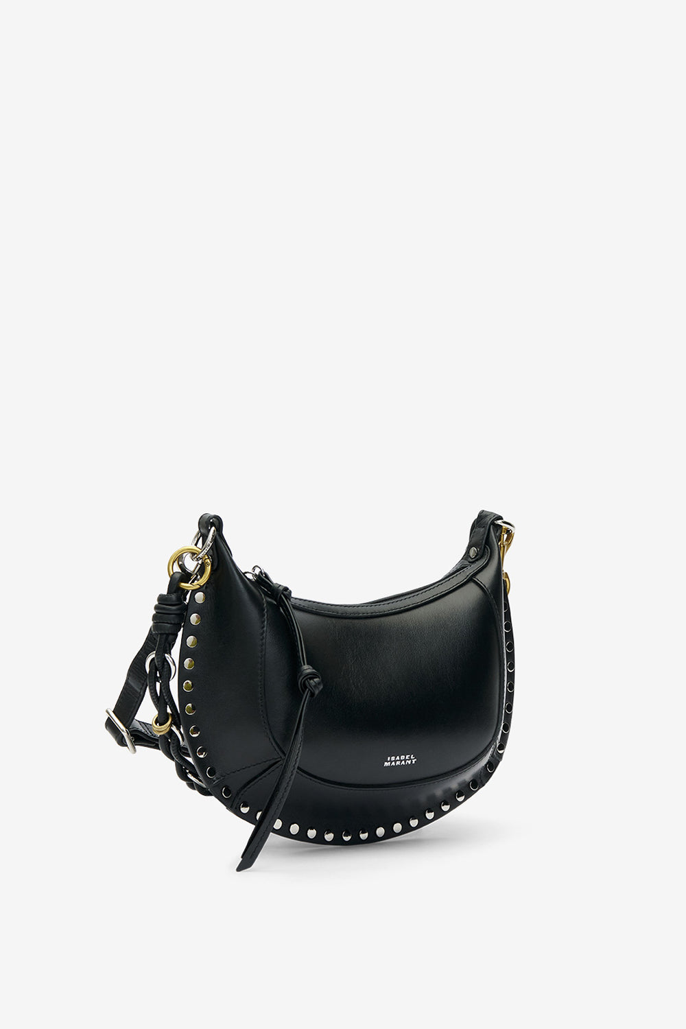 Sac porté épaule en cuir oskan moon  - Noir et argenté - Woman - 5