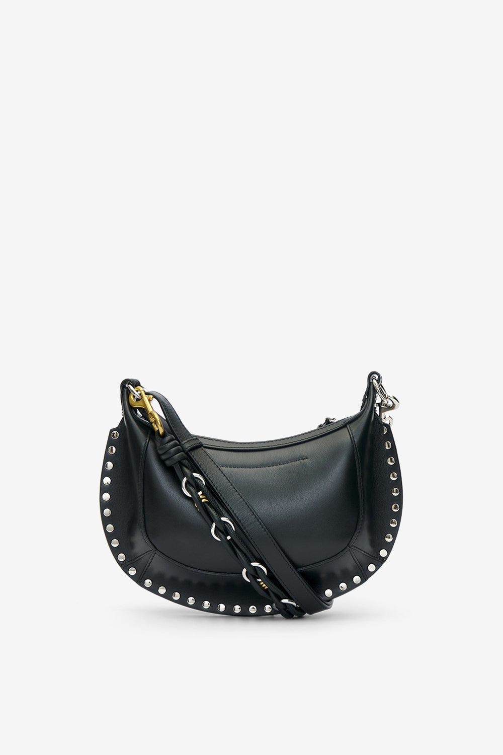 Sac porté épaule en cuir oskan moon  - Noir et argenté - Woman - 3