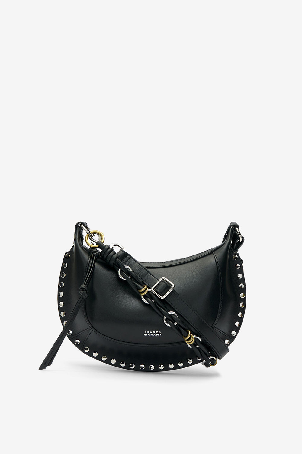 Sac porté épaule en cuir oskan moon  - Noir et argenté - Woman - 1