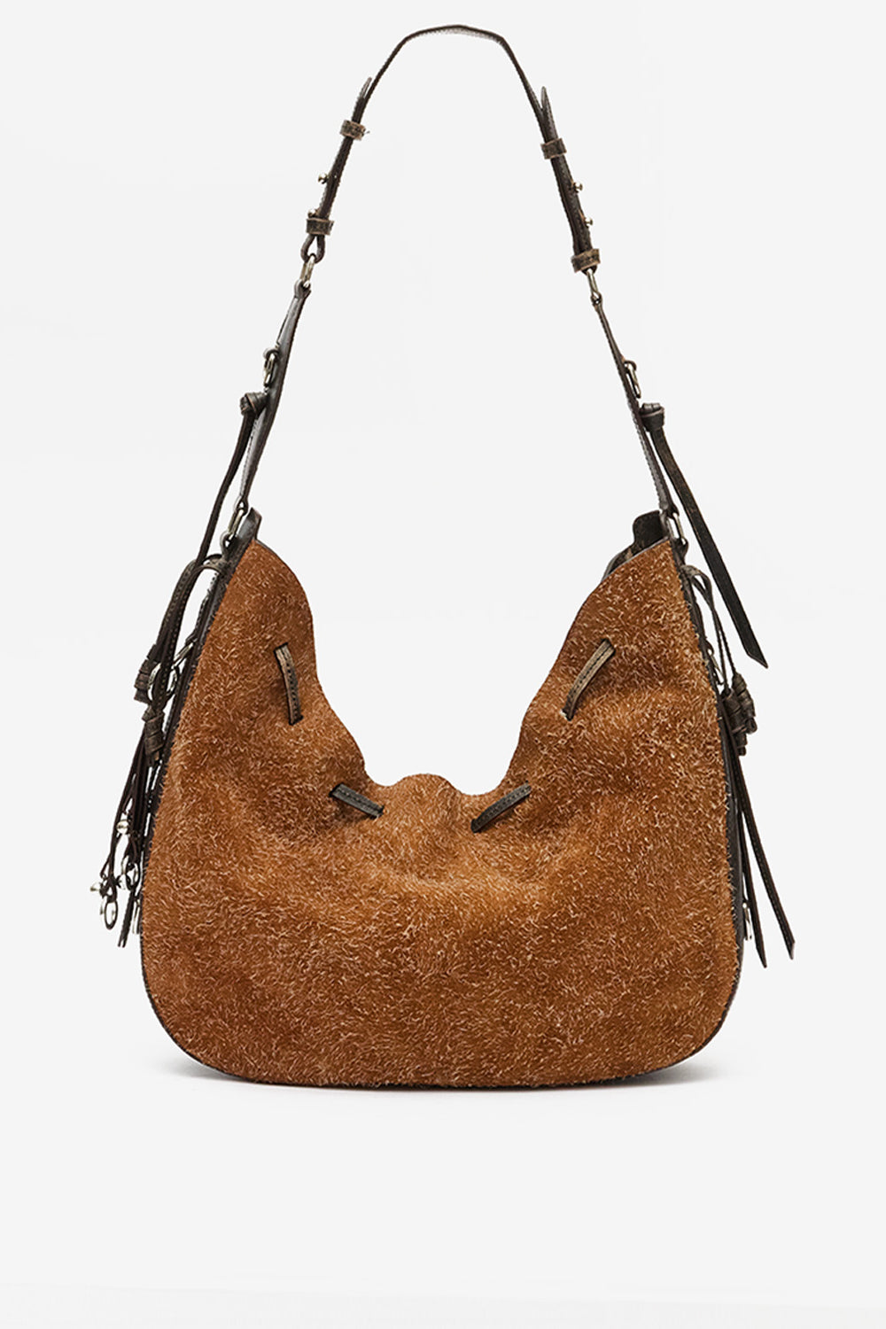 Bolton hobo 빈티지 스웨이드 가죽 백 - Chestnut - Woman - 1