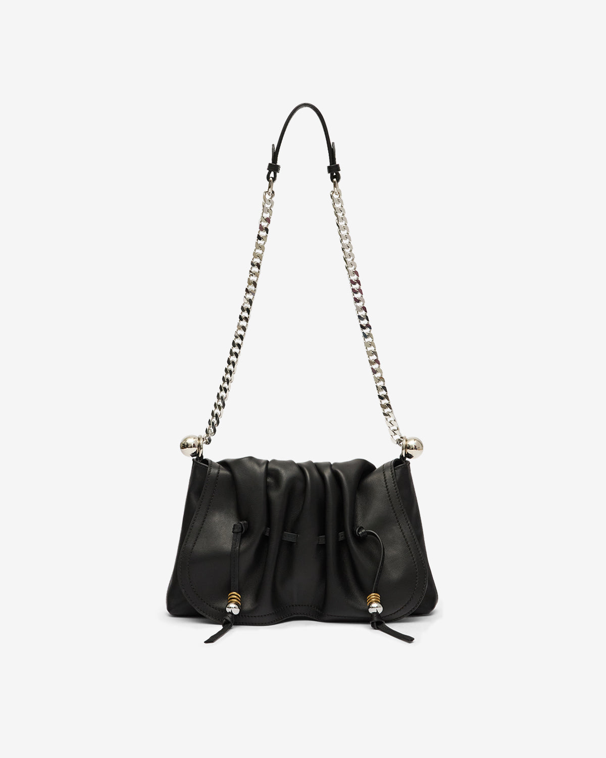 Porte epaule bolton pouch Woman Noir et argenté 2