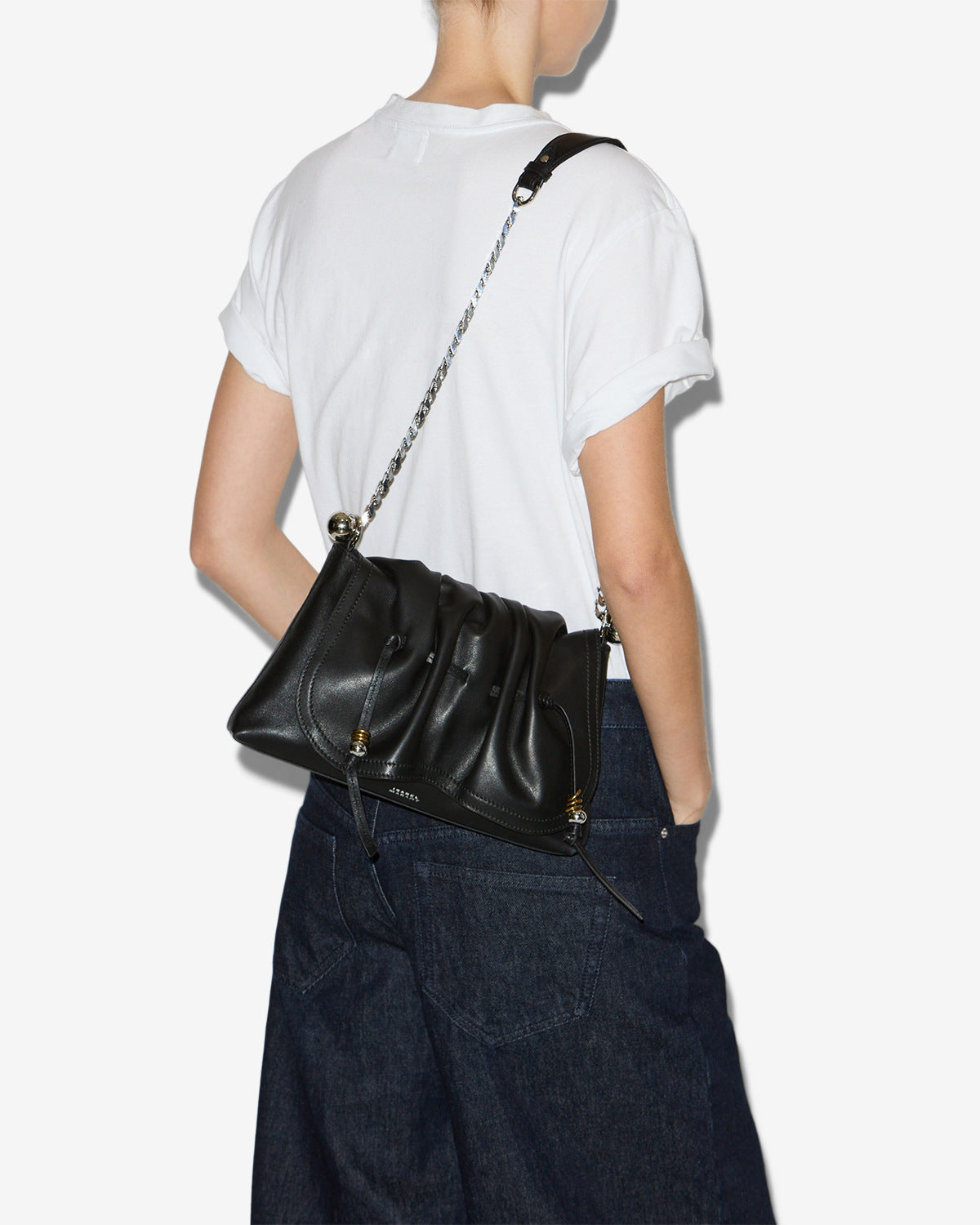 Porte epaule bolton pouch Woman Noir et argenté 2