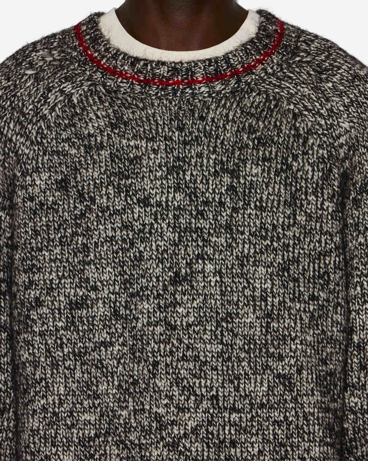 Pullover ivanhoa aus super kid mohair - Ecru-anthracite - Man - 2