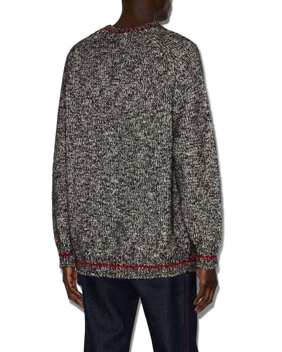 Pullover ivanhoa aus super kid mohair - Ecru-anthracite - Man - 4