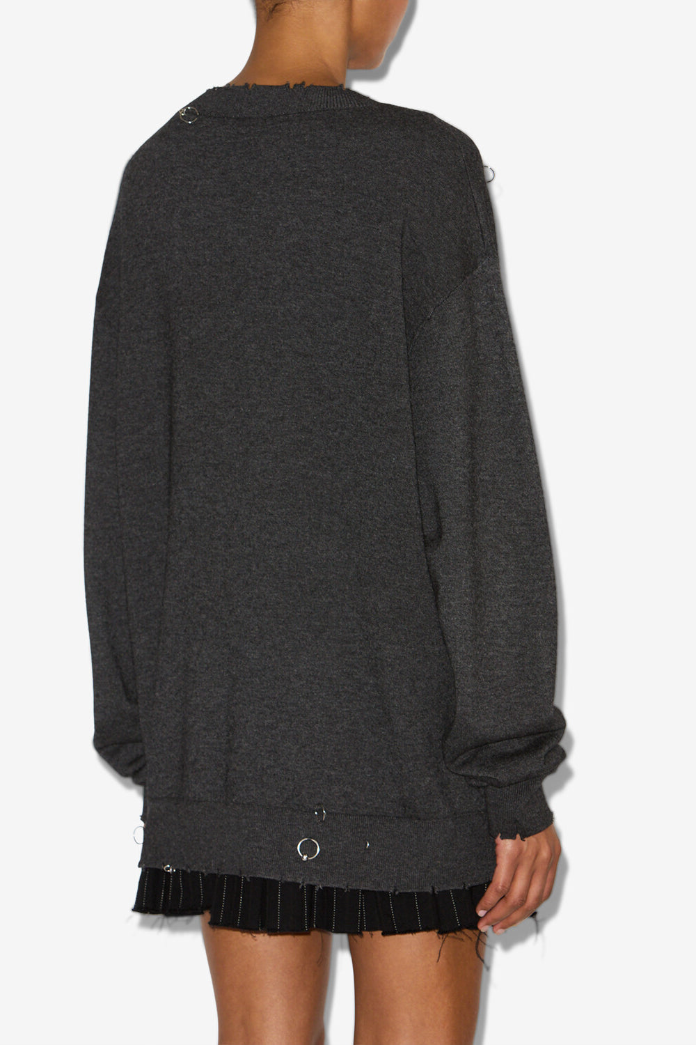 Jersey de lana con anillas cassandre - Anthracite - Woman - 5