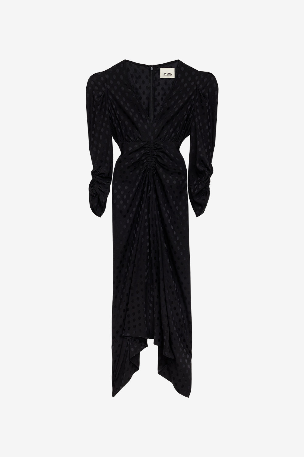 Robe longue en soie imprimée albini - Noir - Woman - 1