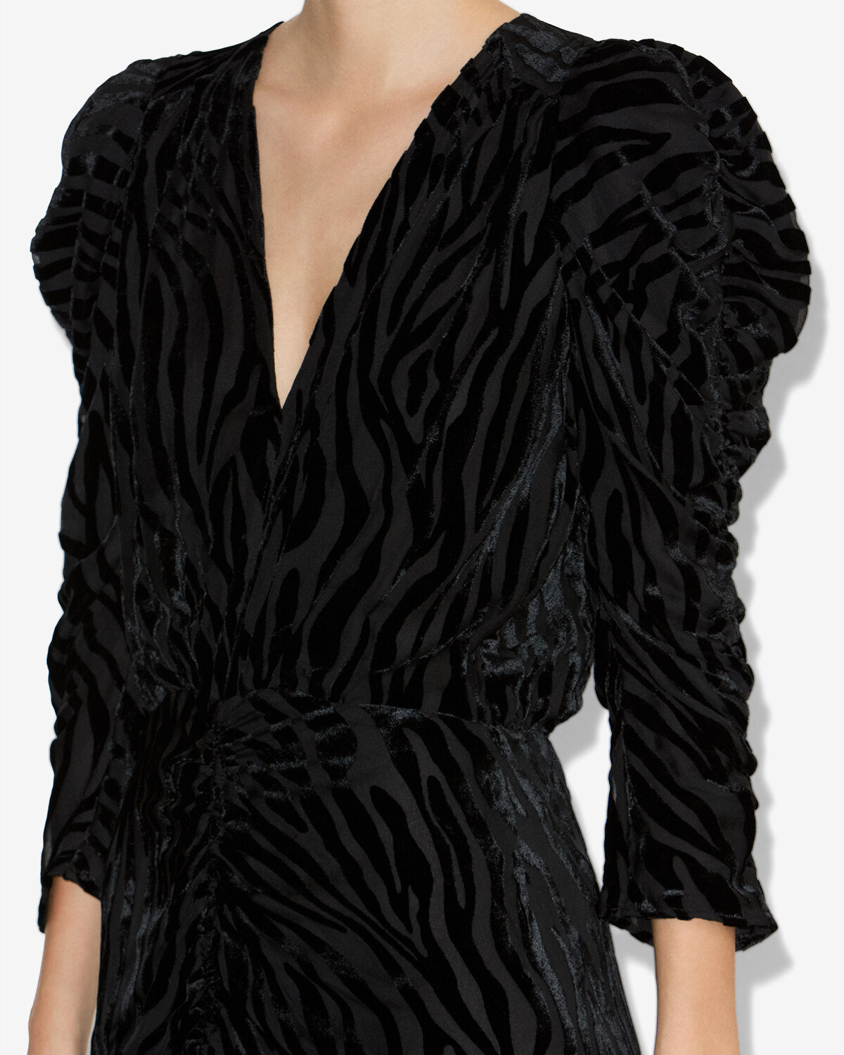 Abito lungo zebrato nemil - Nero - Woman - 2