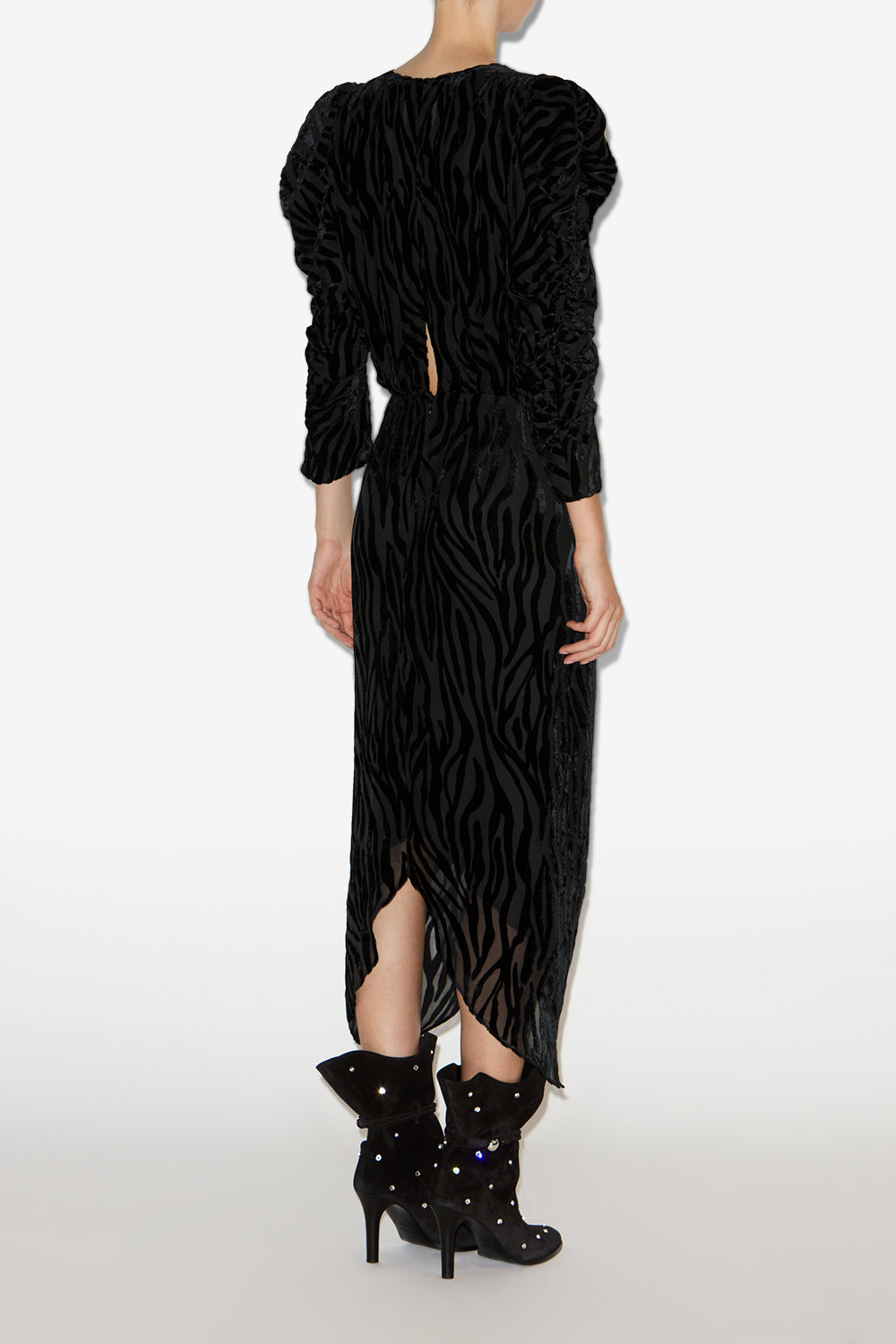 Robe longue zèbrée nemil - Noir - Woman - 4
