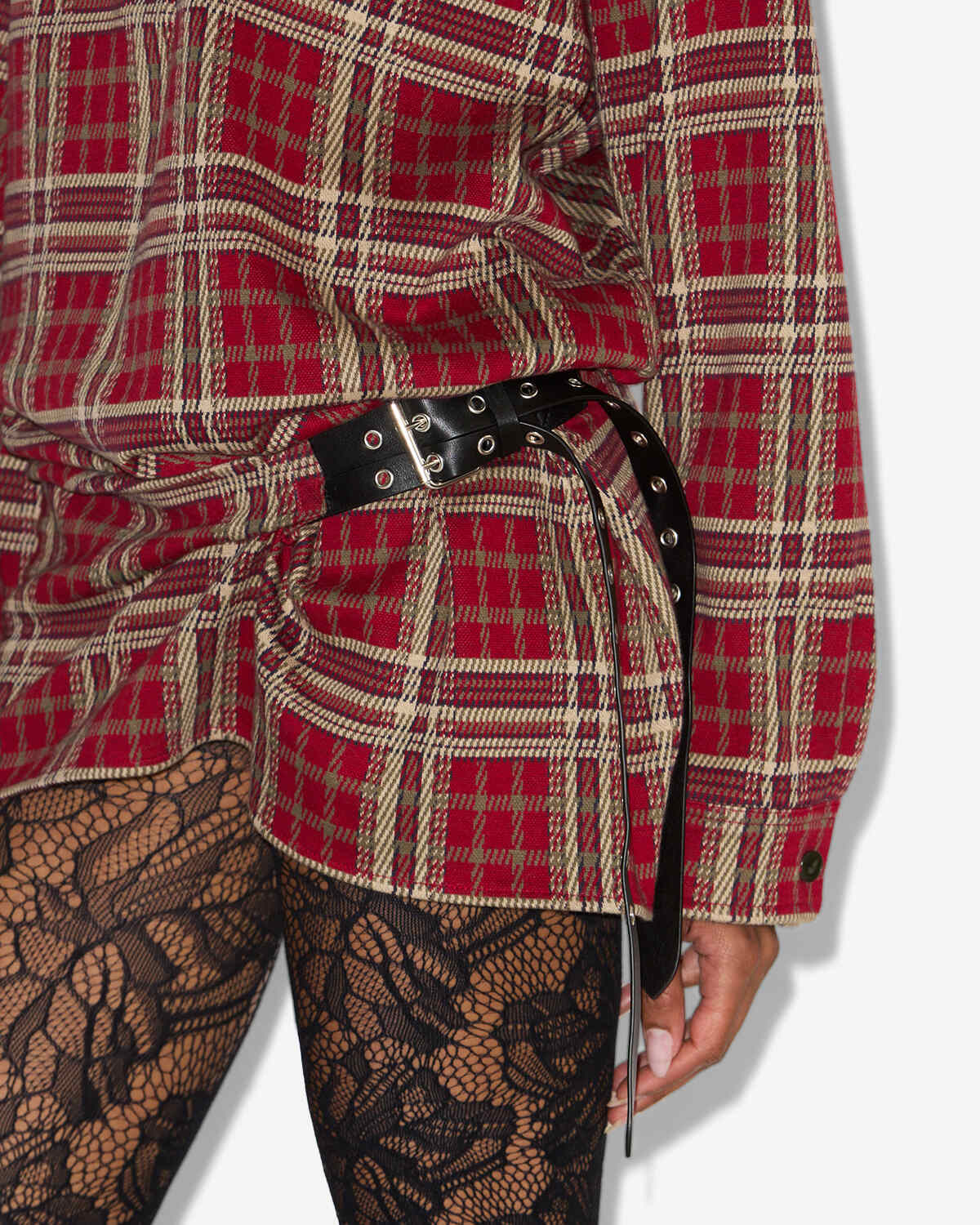 Abito a camicia tartan blandia - Rosso - Woman - 2