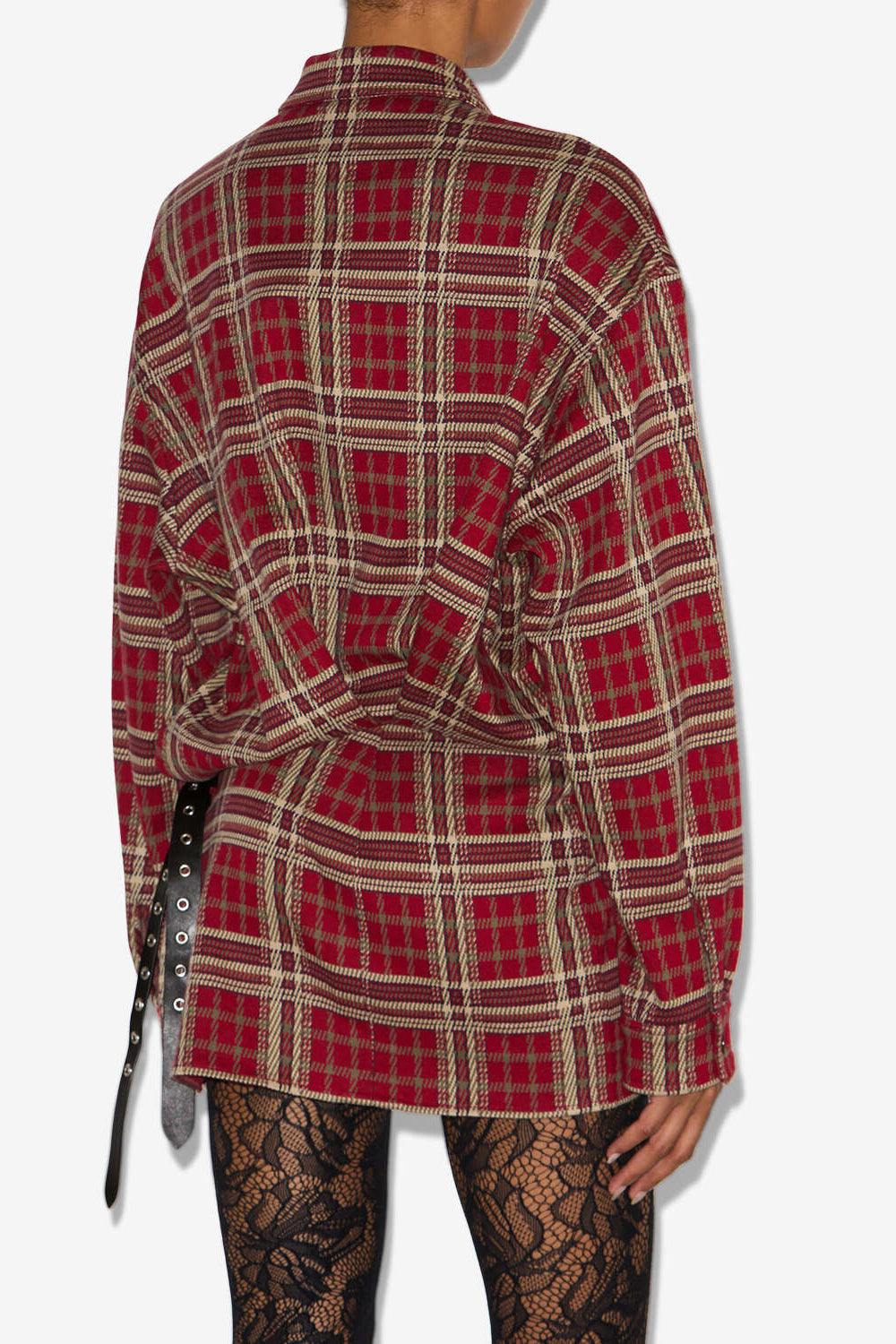 Robe-chemise tartan blandia - Rouge - Woman - 5