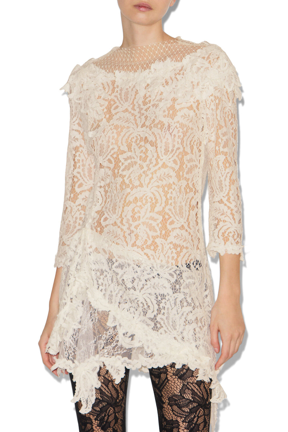 Vestido de encaje rubiana - Blanco - Woman - 4