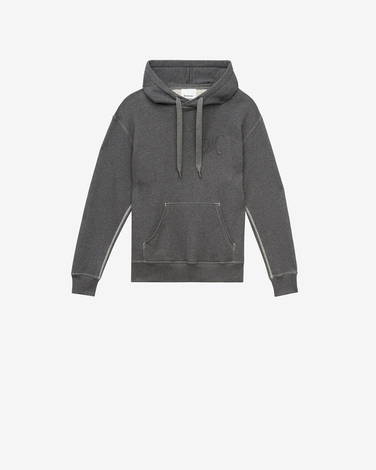 Felpa con cappuccio matte in cotone - Anthracite - Man - 5