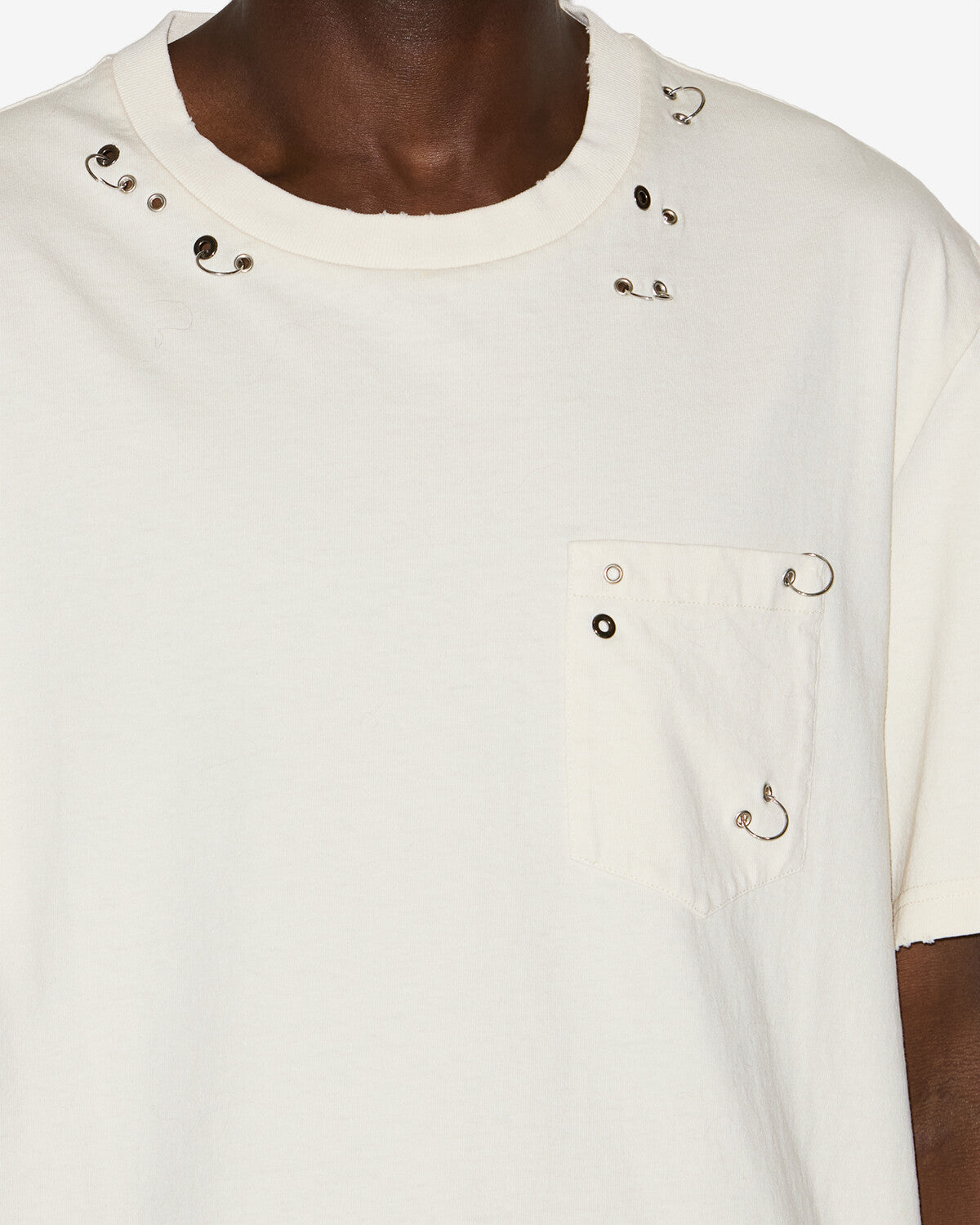 Tee shirt yezra Man Écru 4