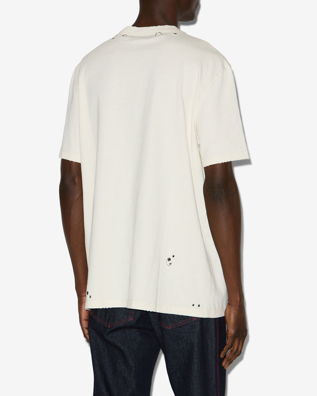 Tee shirt yezra Man Écru 4