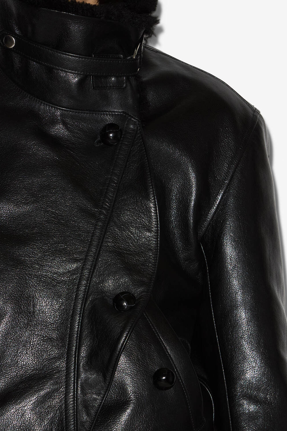 Veste en cuir briyana - Noir - Woman - 3