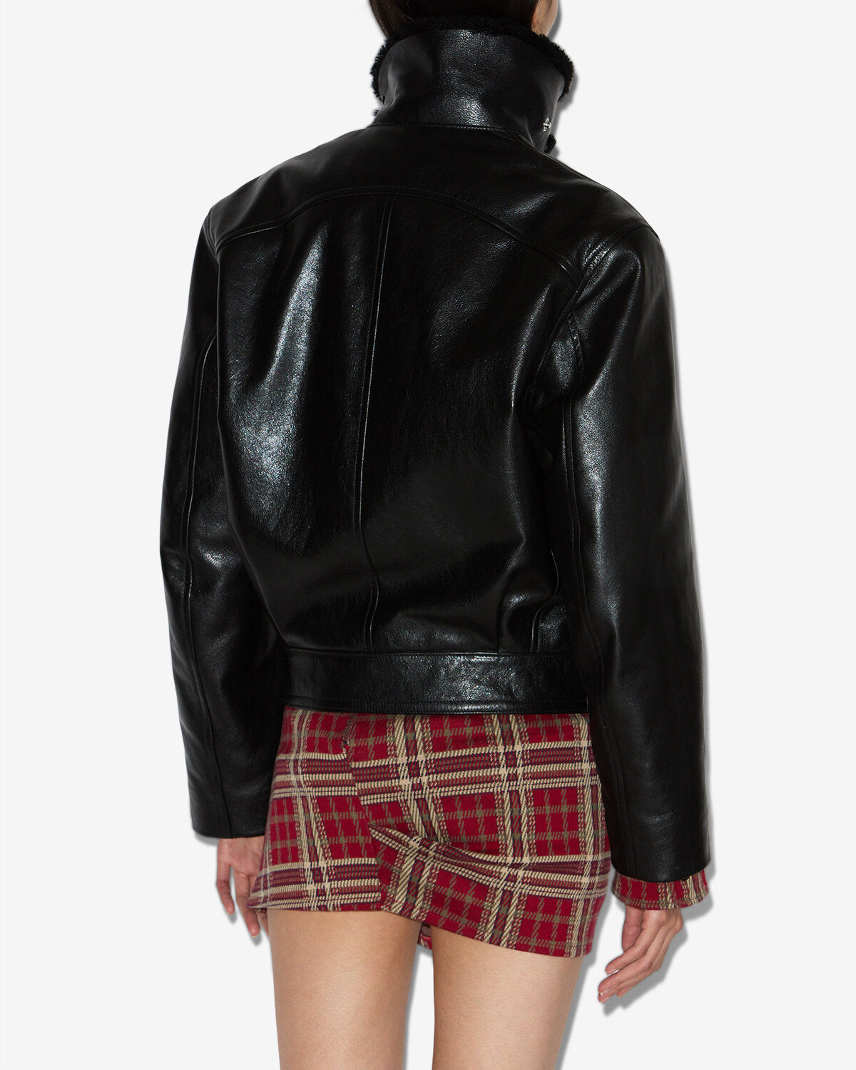 Veste en cuir briyana - Noir - Woman - 4