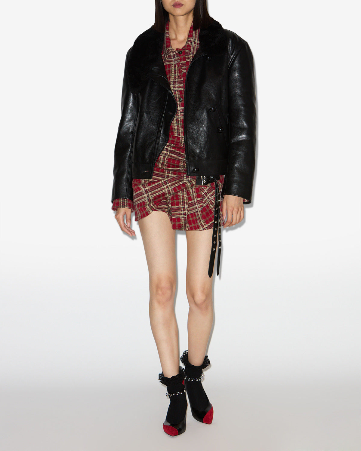 Veste en cuir briyana - Noir - Woman - 1