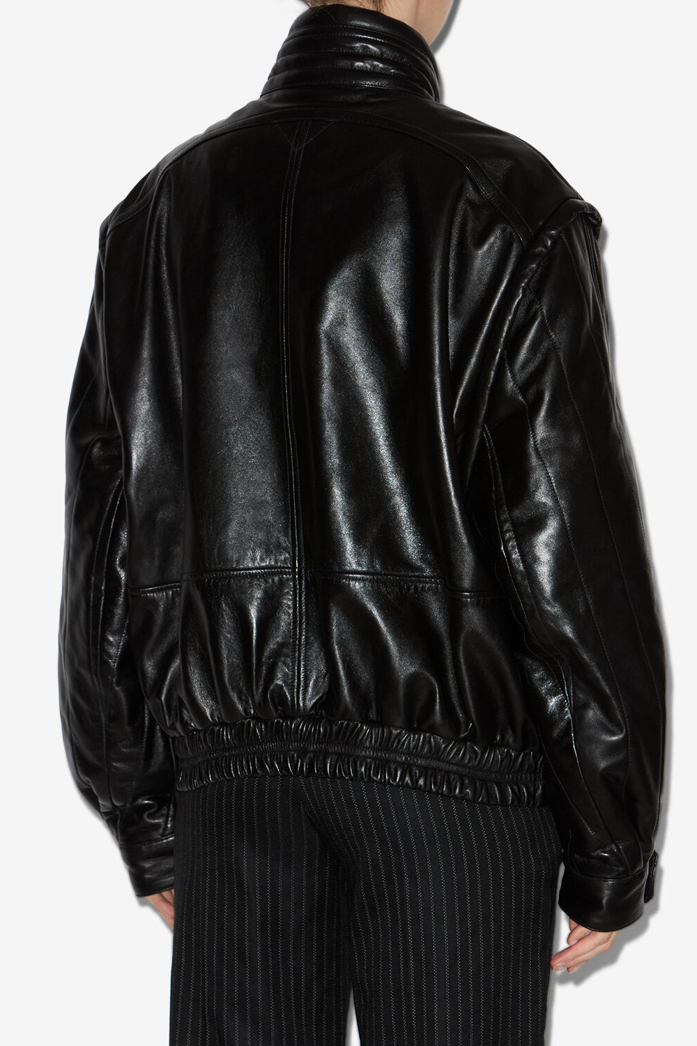 Blouson vintage carole en cuir - Noir - Woman - 5