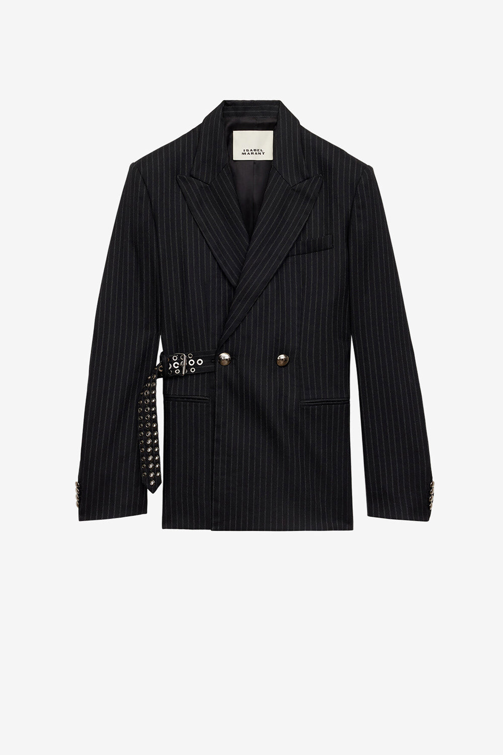 Veste de tailleur nahia à rayures - Noir - Woman - 1