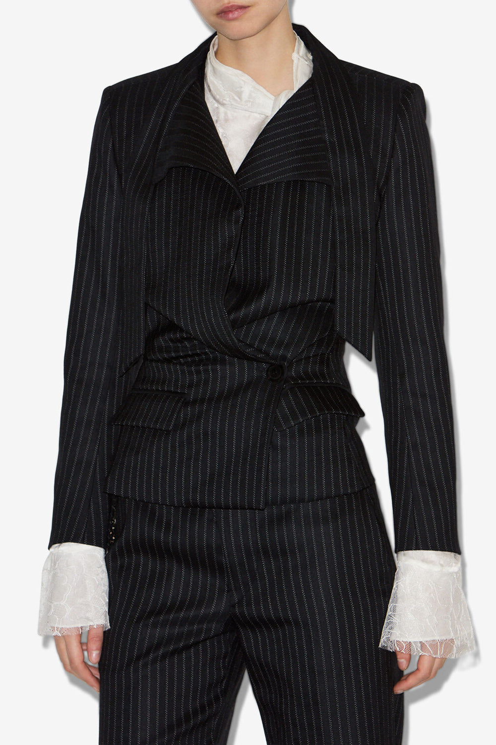 Veste de tailleur à rayures tennis nelvia - Noir - Woman - 4