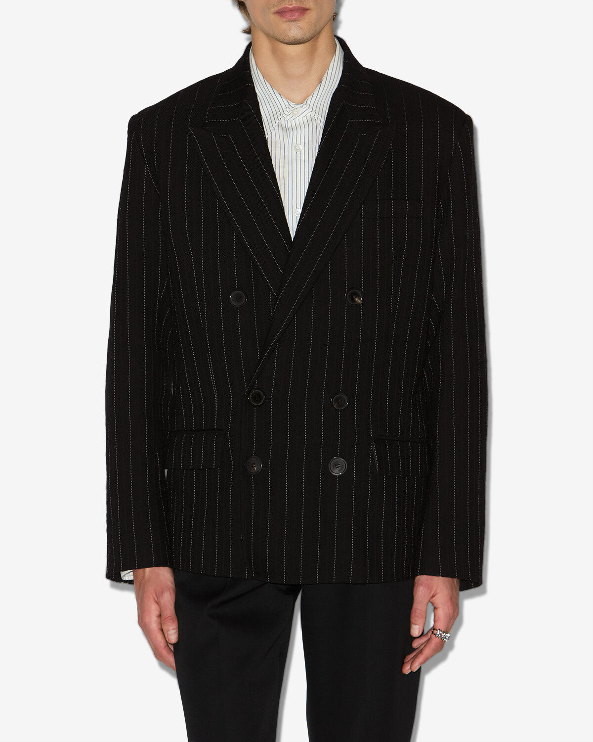 Meddie tennis stripe blazer jacket - Black - Man - 2