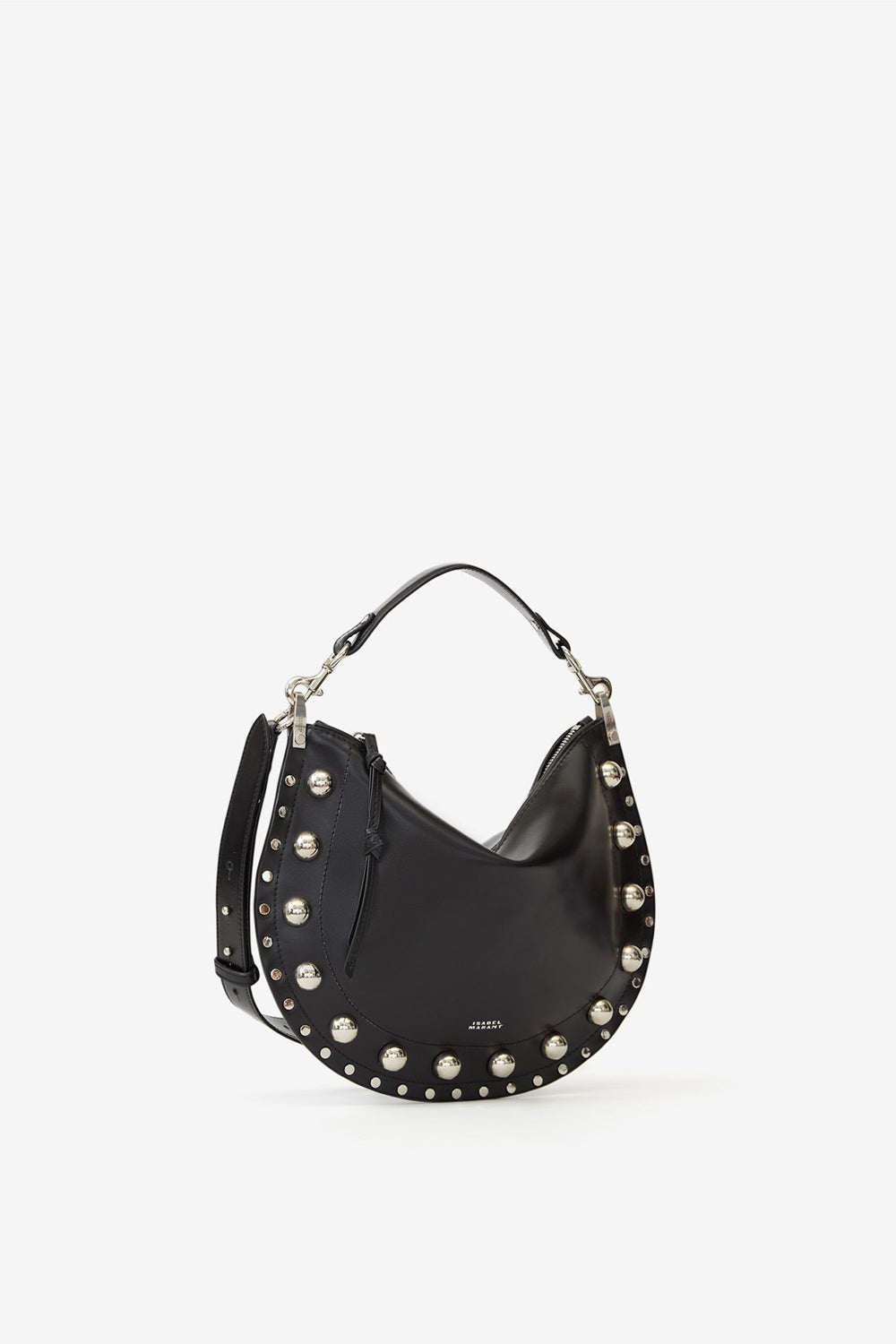 Tasche oskan soft zip aus vachetteleder mit nietenbesatz - Schwarz - Woman - 4