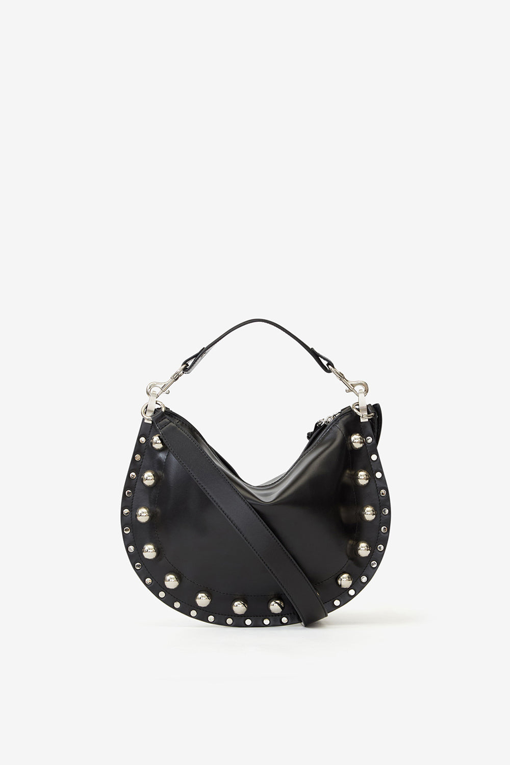 Tasche oskan soft zip aus vachetteleder mit nietenbesatz - Schwarz - Woman - 2